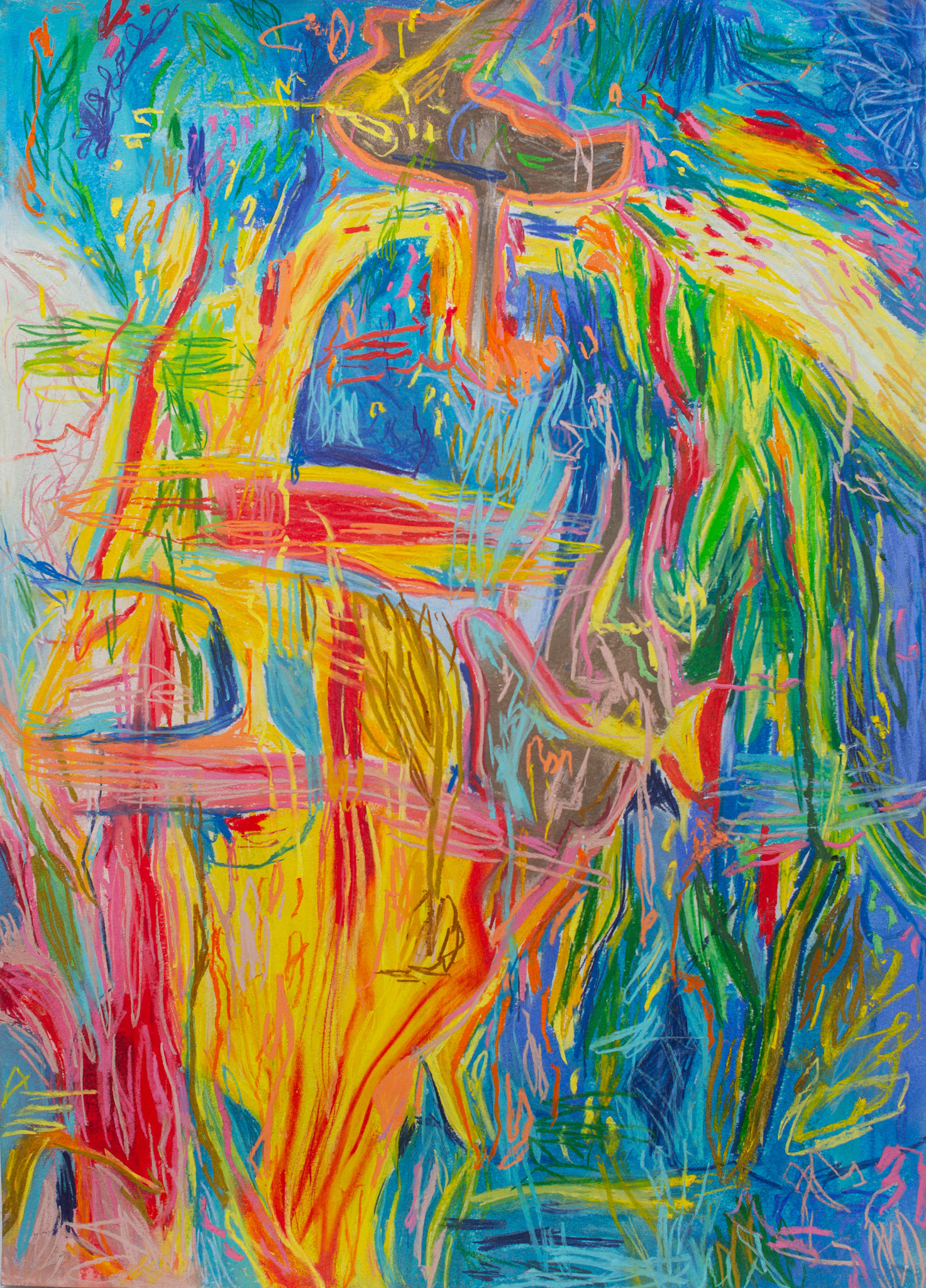 Fire 50 cm x 70 cm tiza pastel sobre papel 300 grs 2021