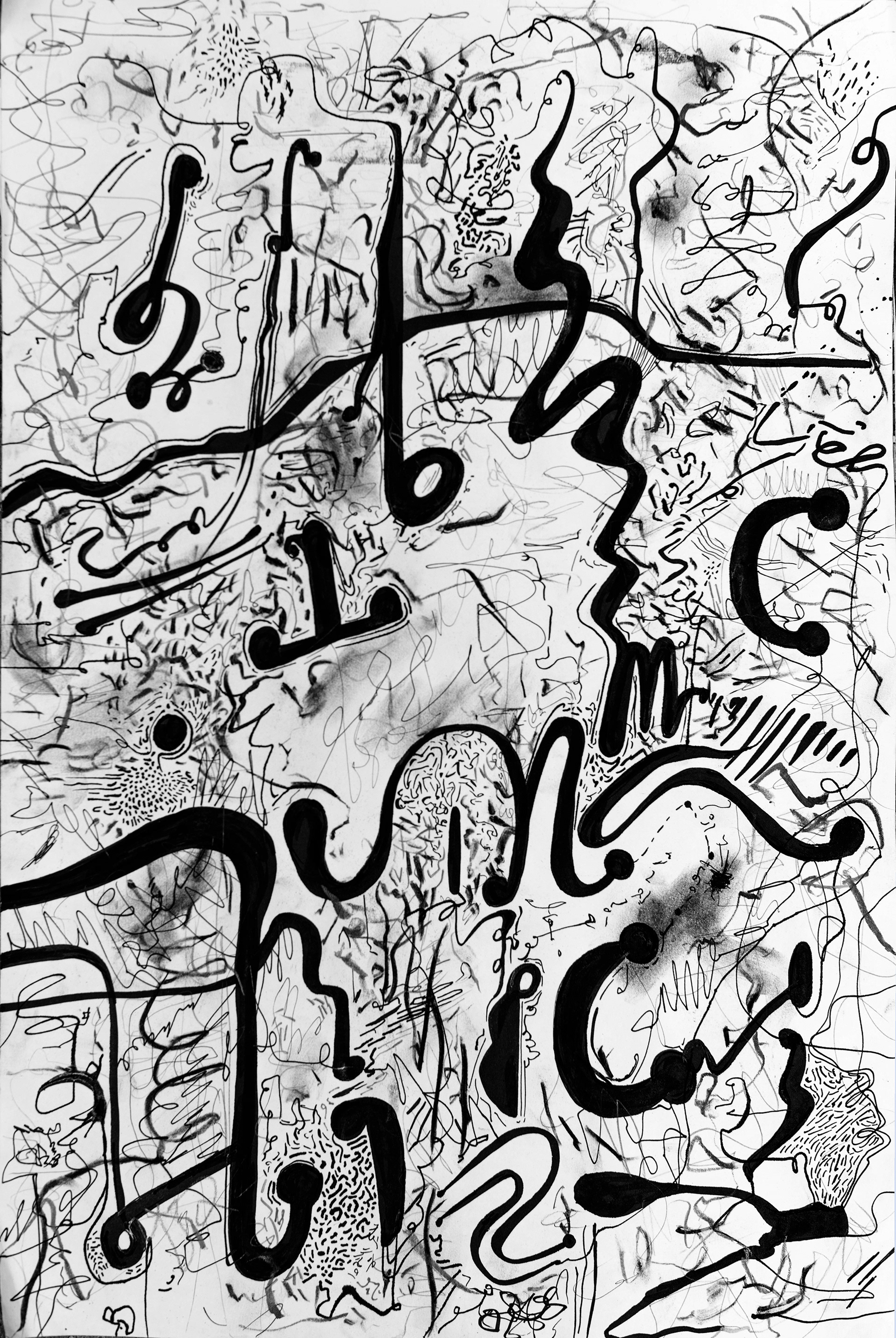 Universe XVI tinta, grafito y carbonilla sobre papel 30 cm x 42 cm 2020