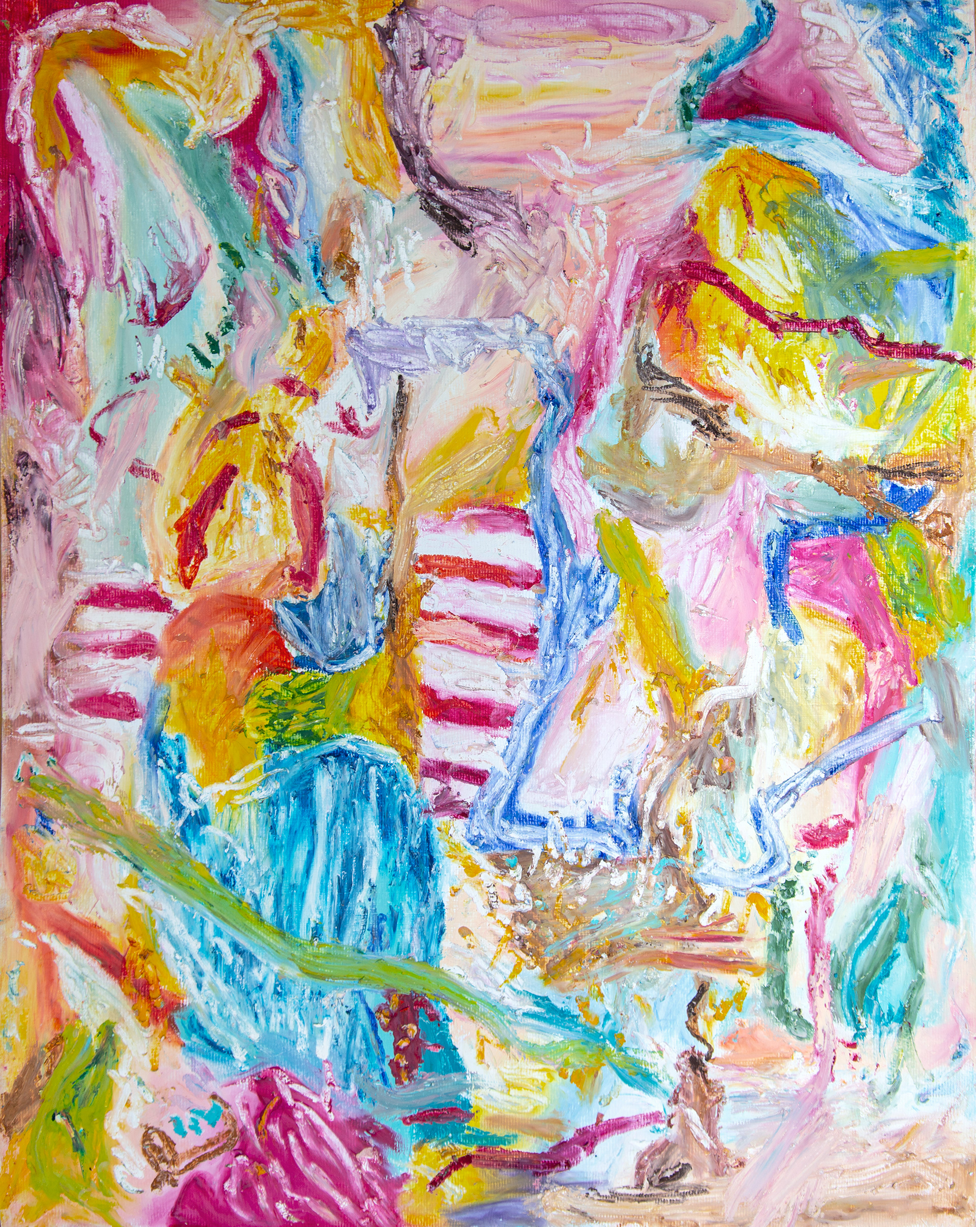 Hallowed by Thy name 50 cm x 70 cm óleo pastel sobre papel 2021