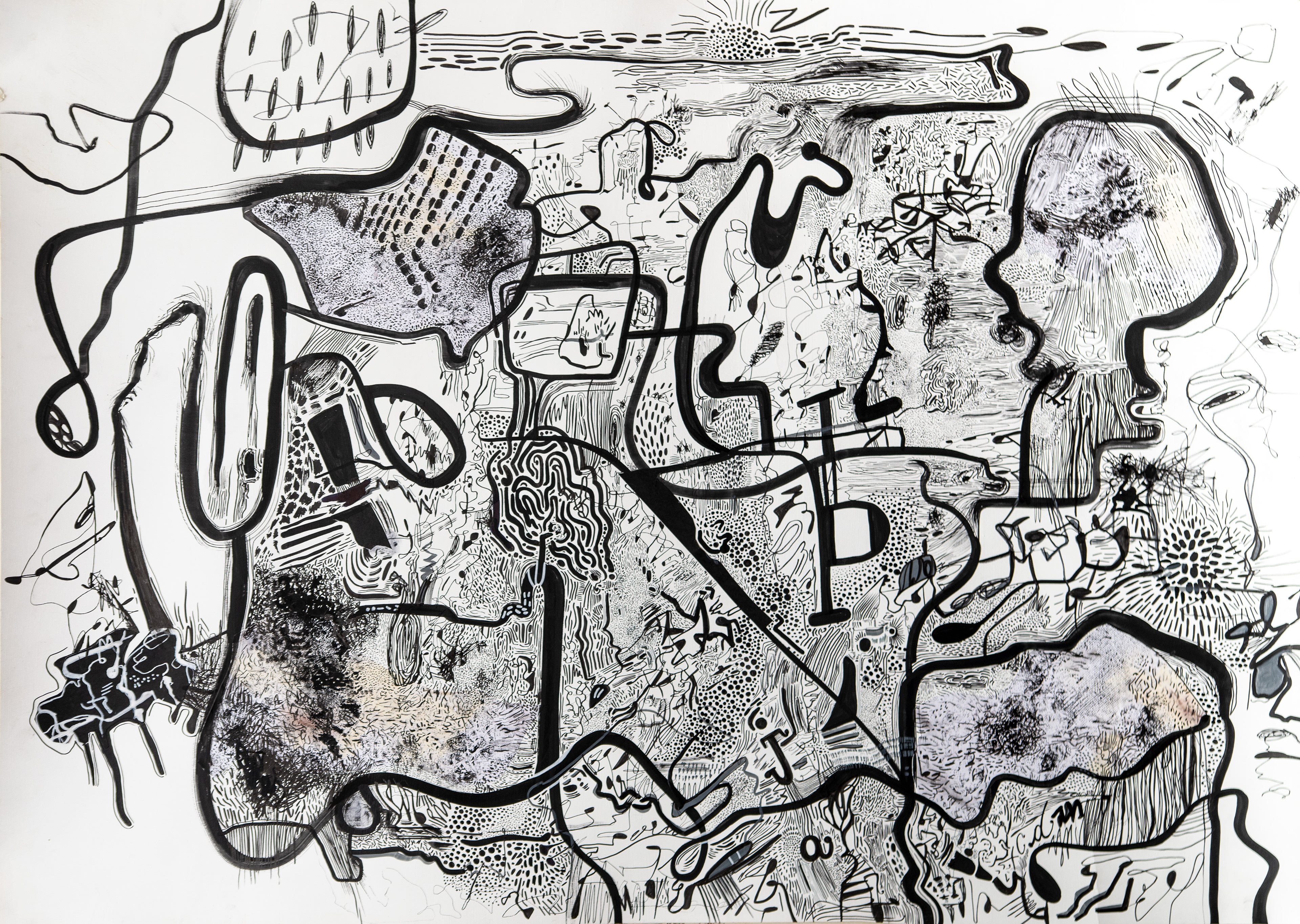 Universe XI 70 cm x 1 cm Grafito, carbonilla, collage,tinta, pastel y acrílico sobre papel 2020