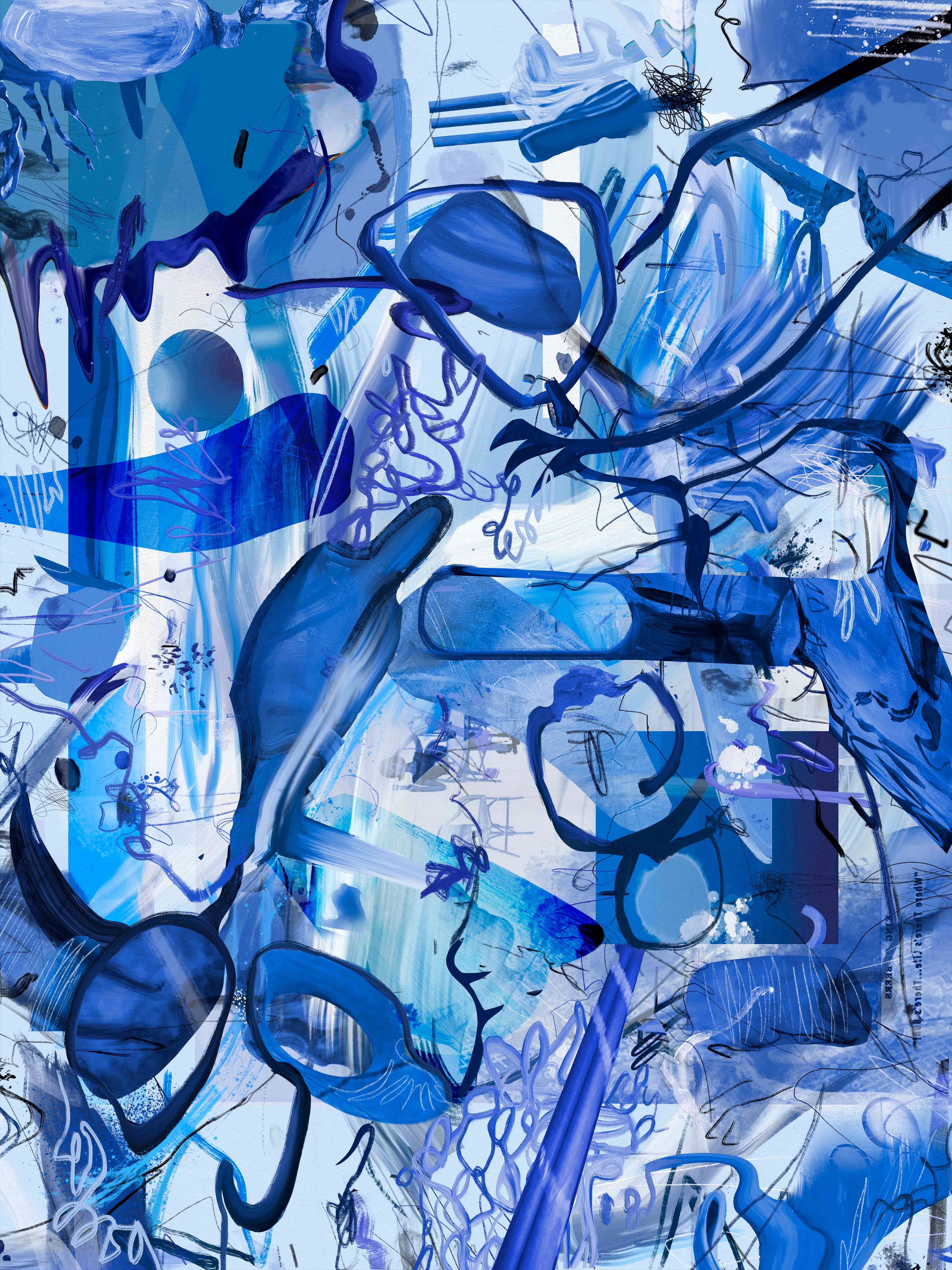 Das blaue Monster 4500 x 6000 px pintura digital 2022