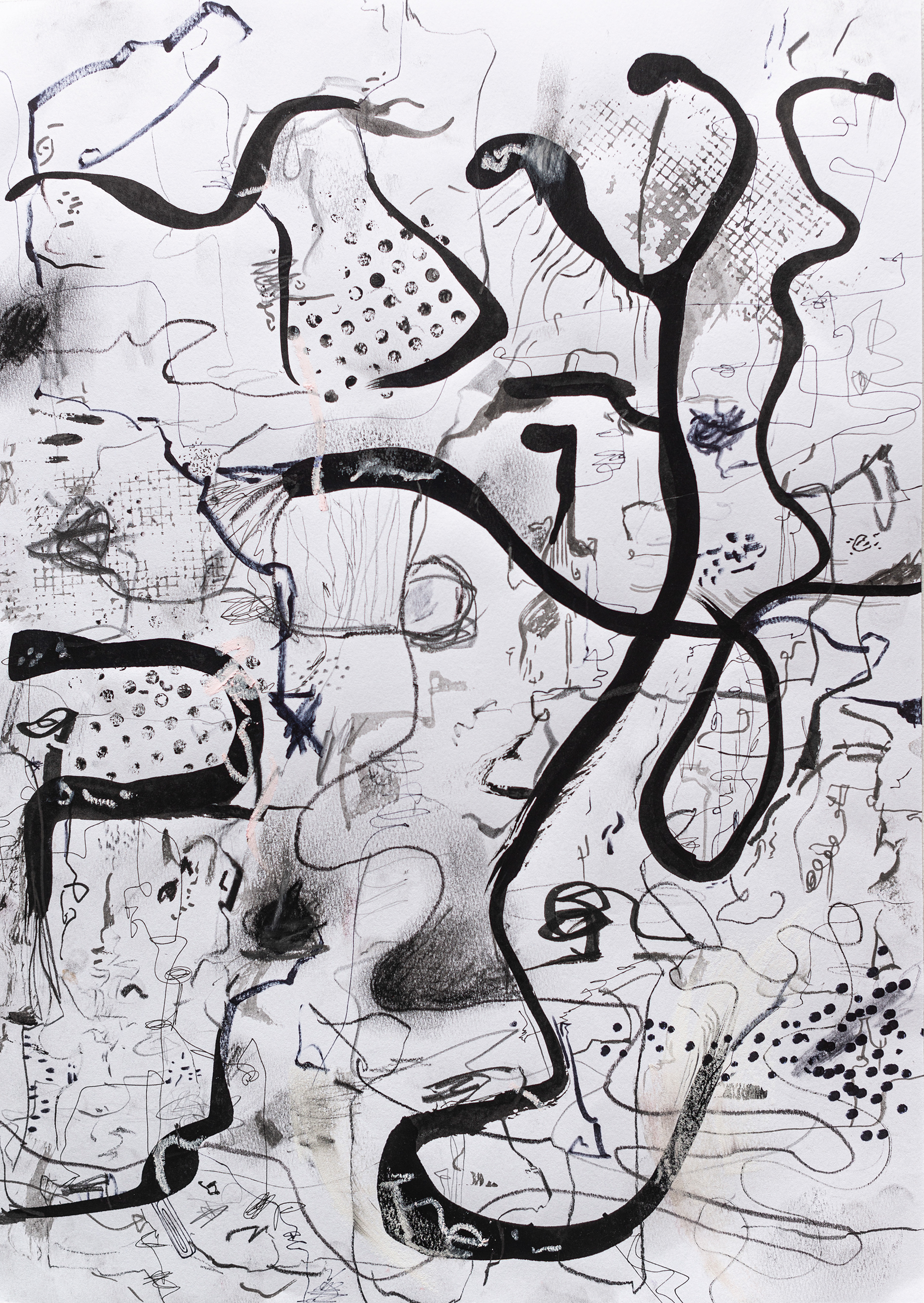 Landscape VIIIl 42 cm x cm 29 cm Grafito, carbonilla, tinta, pastel y acrílico sobre papel 2020