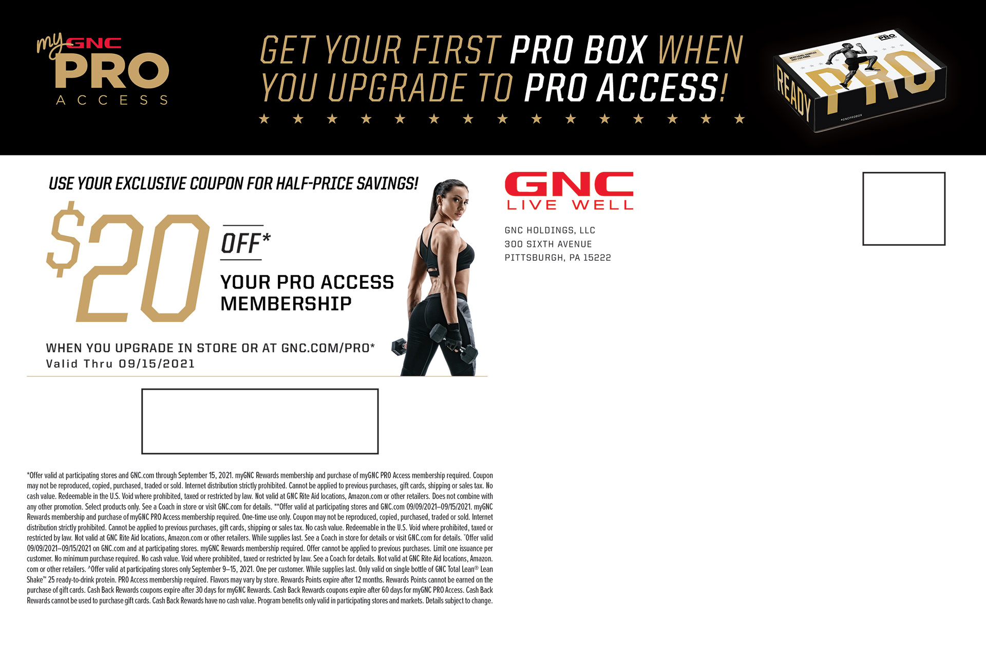 September 2021 GNC PRO Upgrade - Back