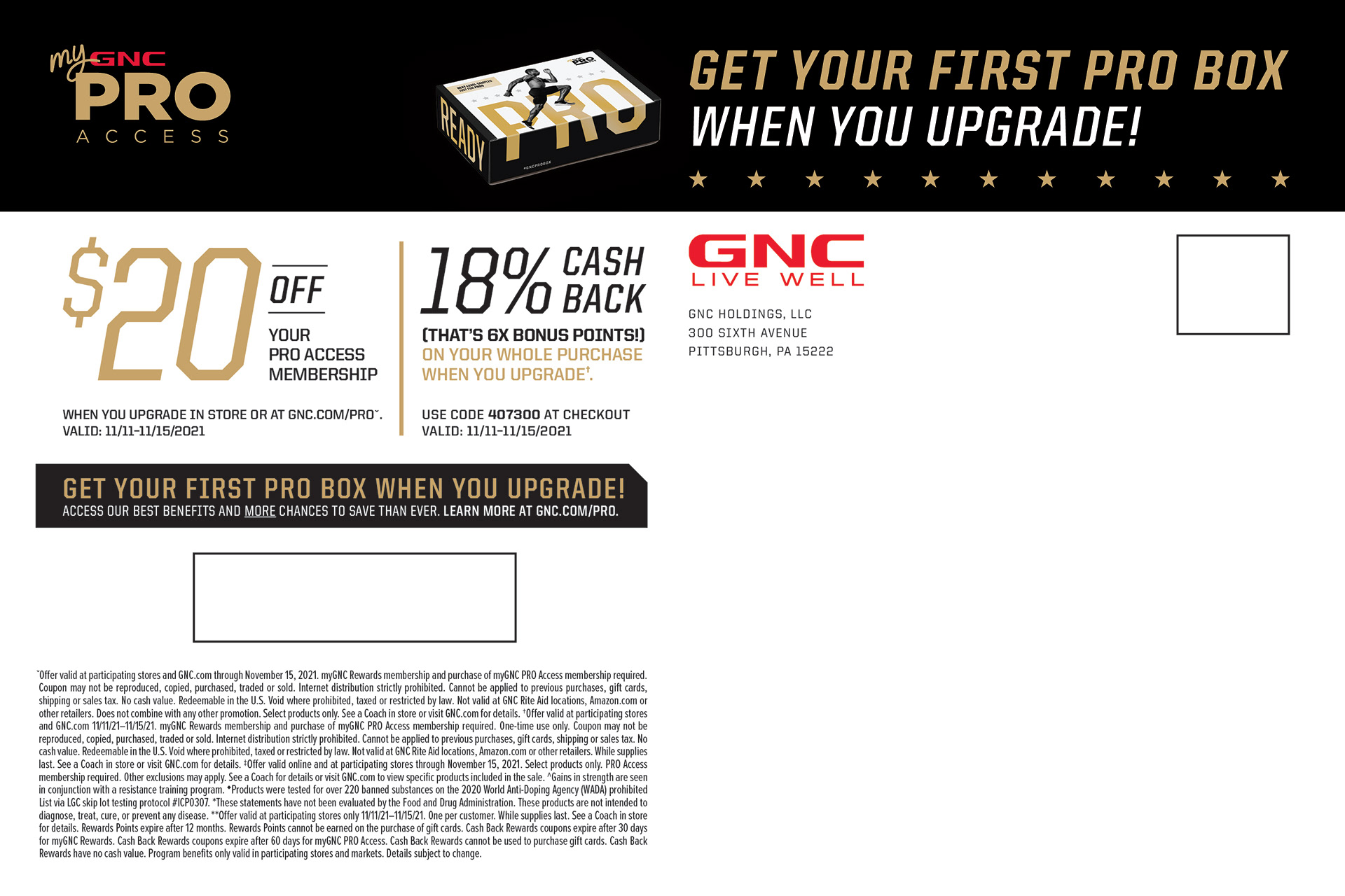 November 2021 GNC PRO Upgrade - Back