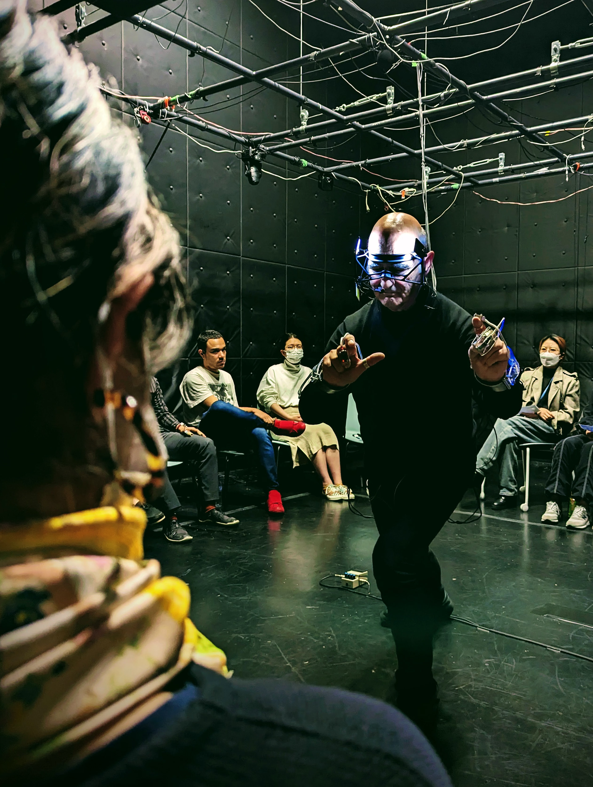 STELARC DURING THE PERFORMANCE