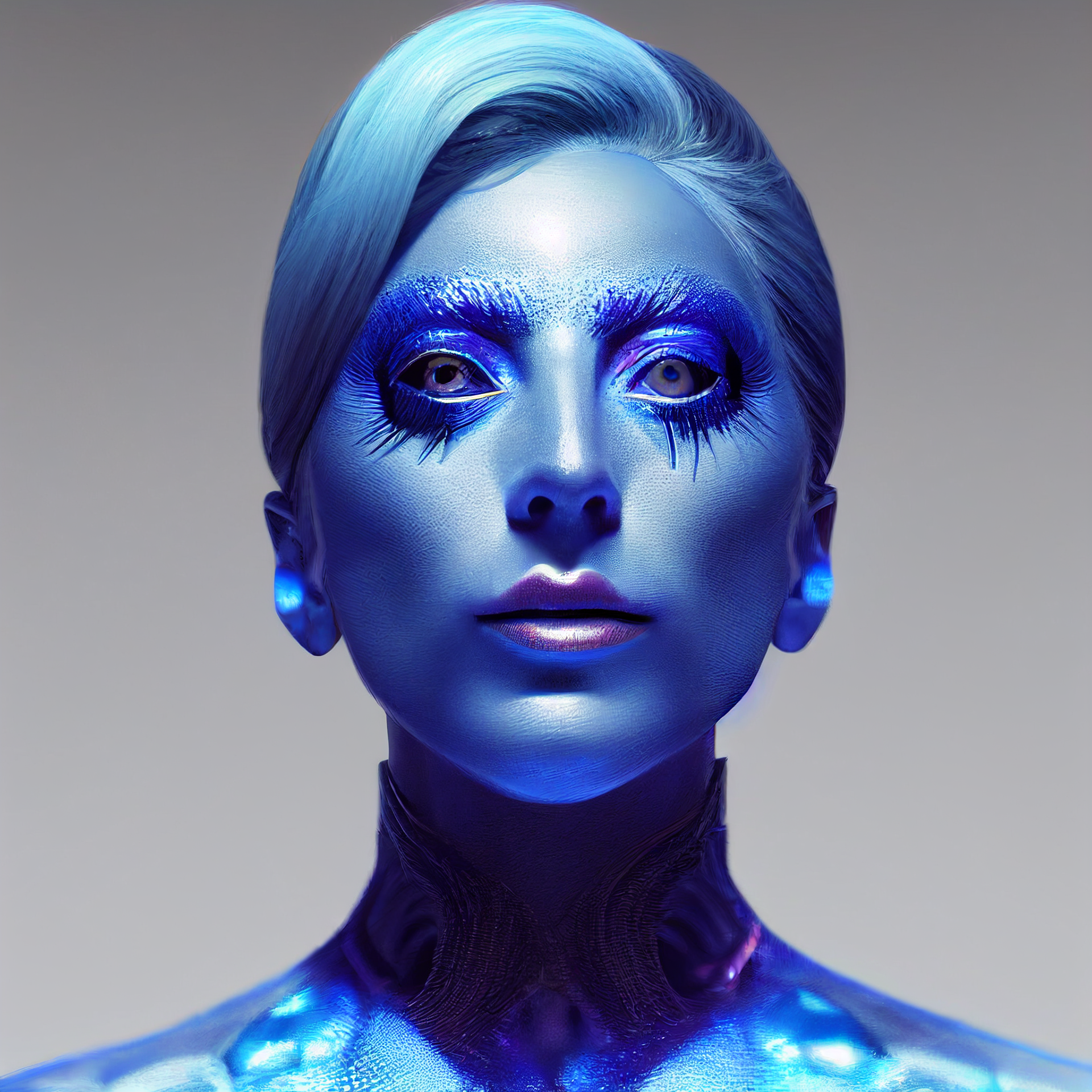Lady Gaga in Blue
