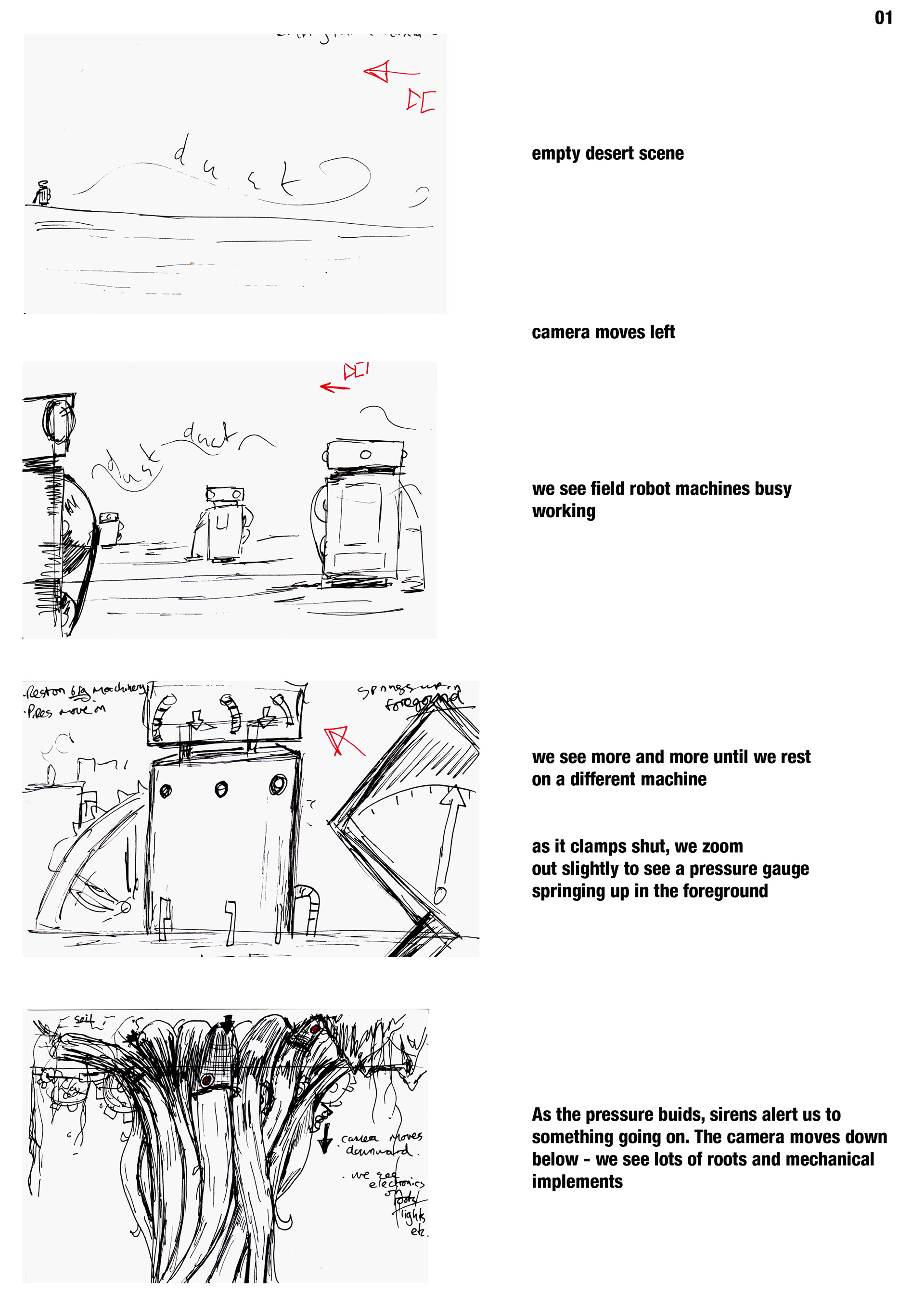 Storyboard for a film made from leftover amodels/animation from a Nickelodeon project