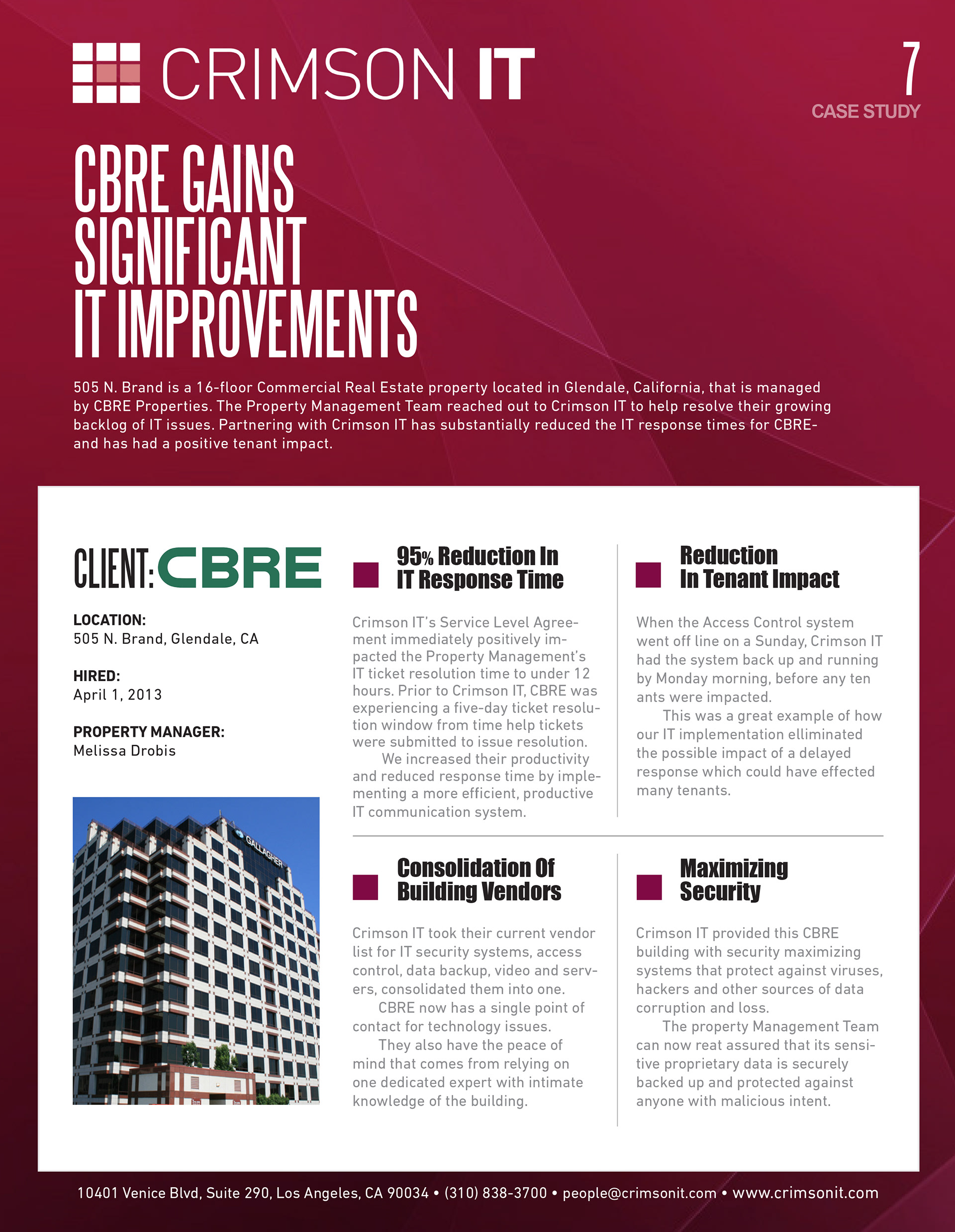 CRIMSON IT CASE STUDY SHEET