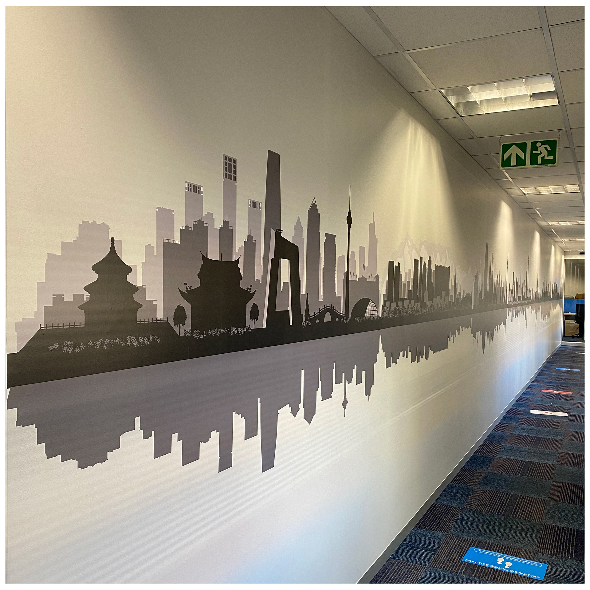 Cut Out City Wall Vinyl