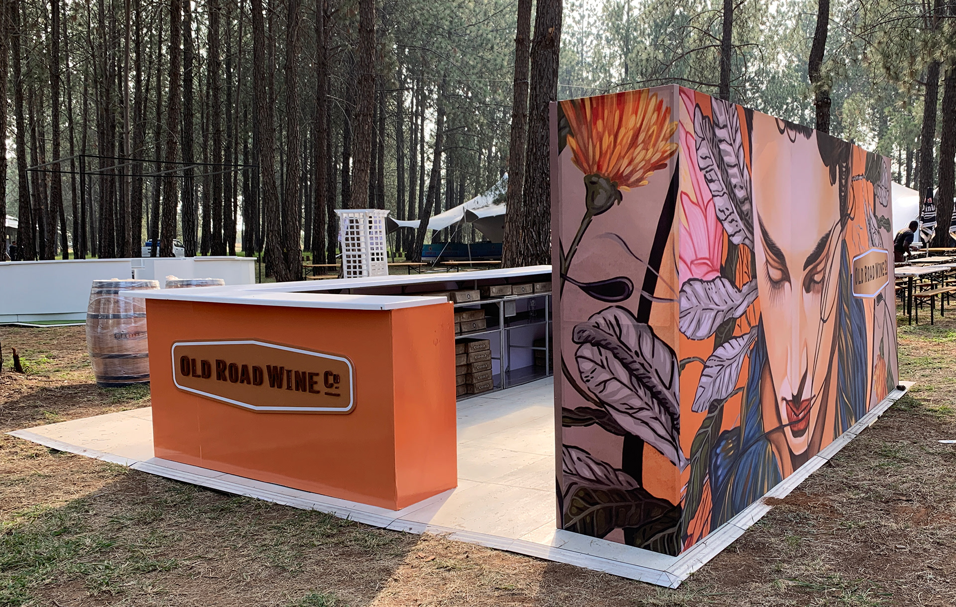 Old Road Wine Co Stand Branding