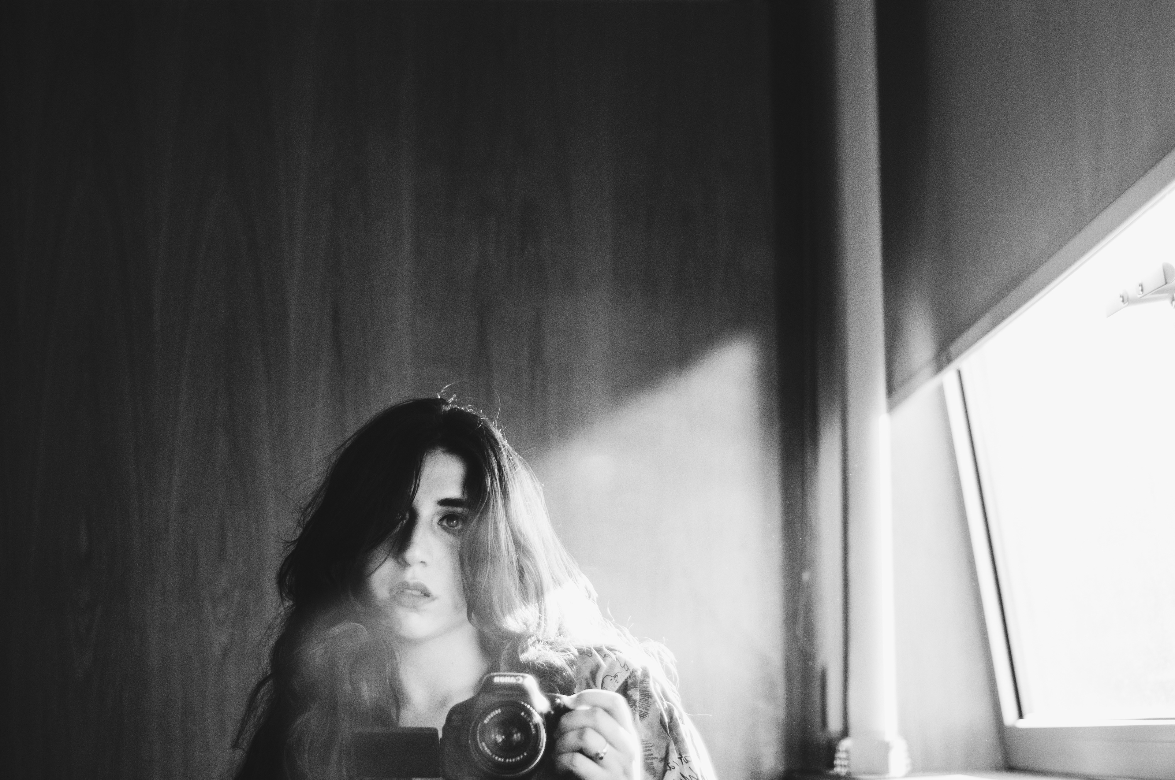 Hotel room reflection, Spain - 2017