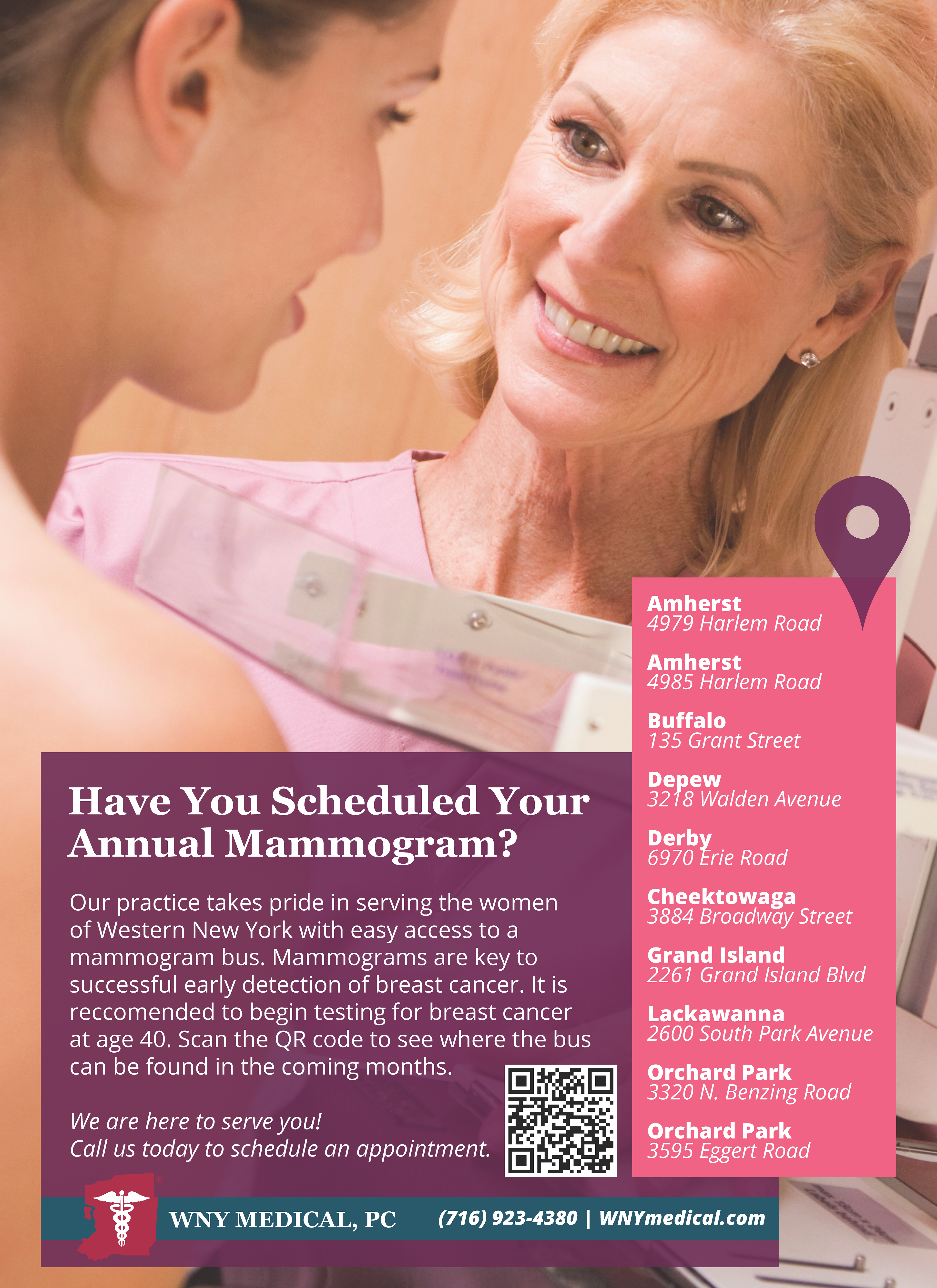 Mammogram Schedule Advertisement