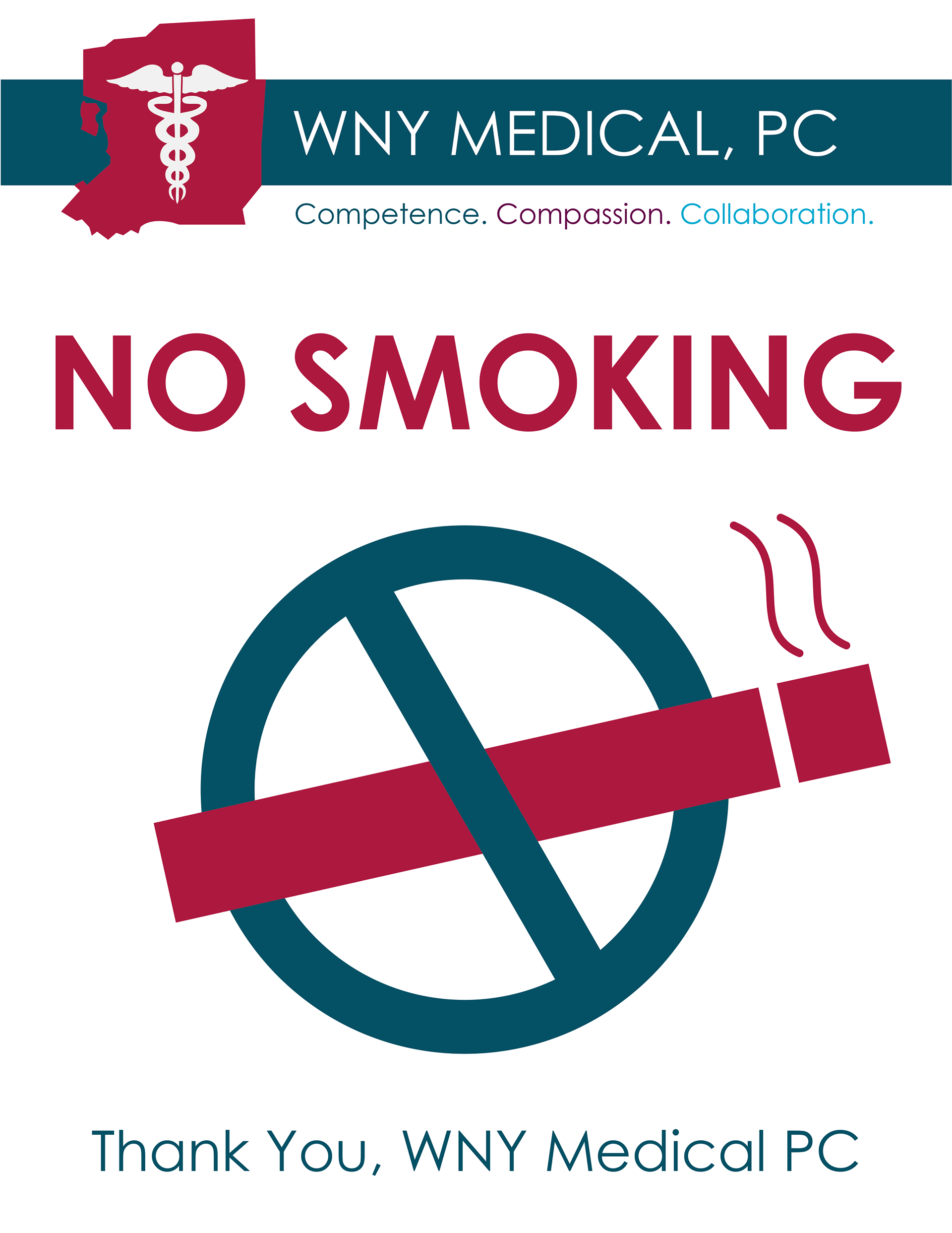 No Smoking Office Sign