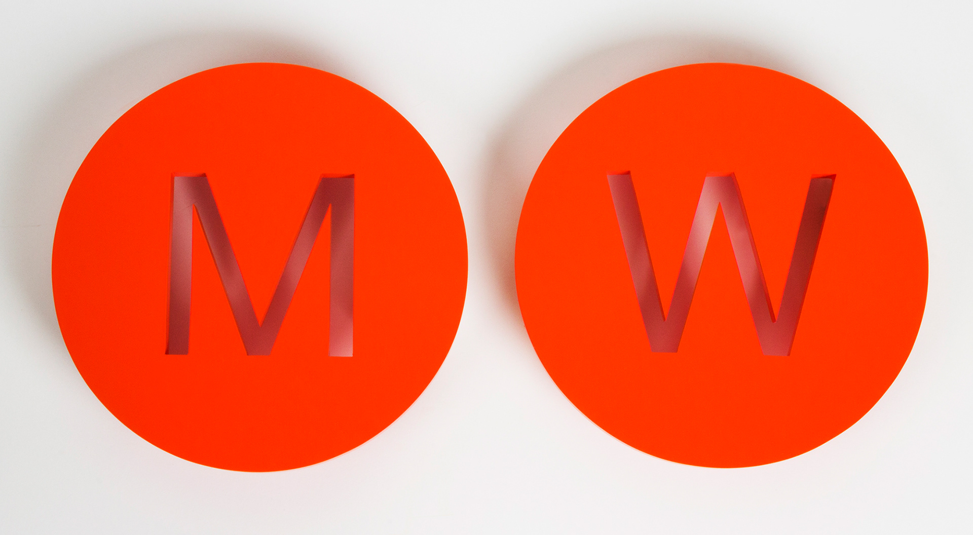 JohnBreakeyStudio signage image 15: WC signage for a Knoll furniture dealer, Wilmington, Delaware