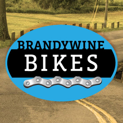 John Breakey identity making process: oval Brandywine Bikes logo.