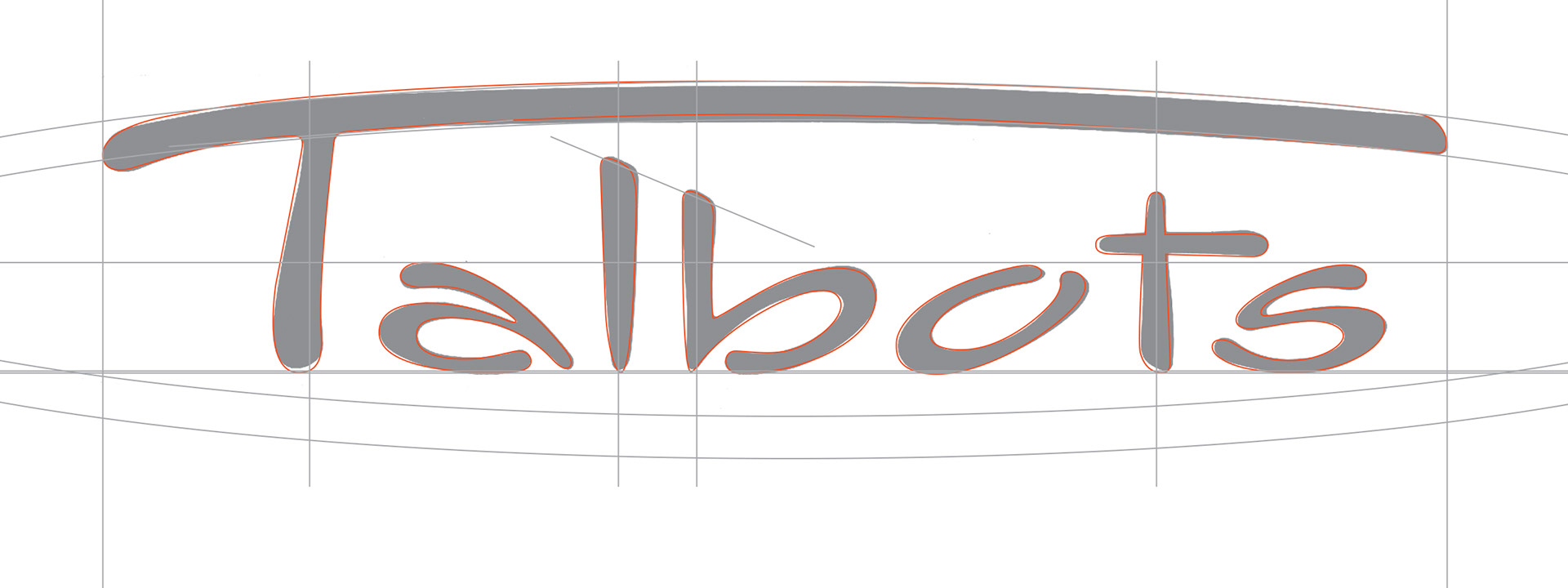 John Breakey identity making process: The Talbots, a script logo