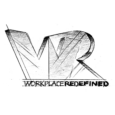 John Breakey logo process: sketch for Workplace Redefined.