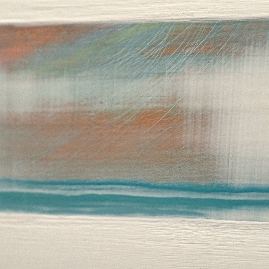 Detail; Orange & Blue in a White Sky by artist John Breakey