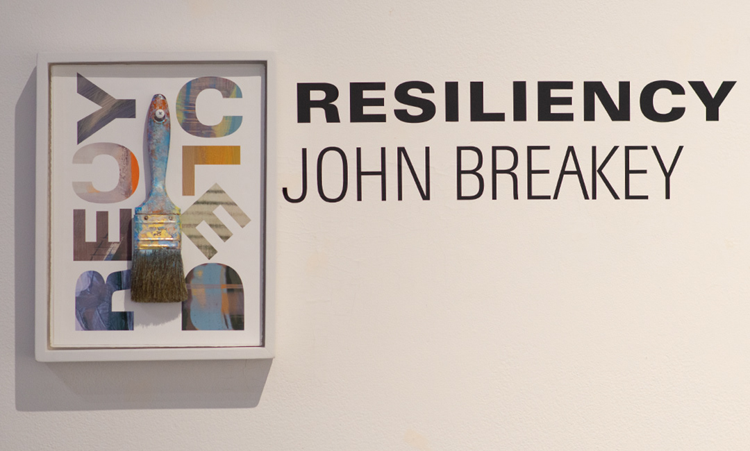Wall text for the November 2022, Studio Artists' Exhibition. Artist: John Breakey, Show Title: Recycled / Resiliency