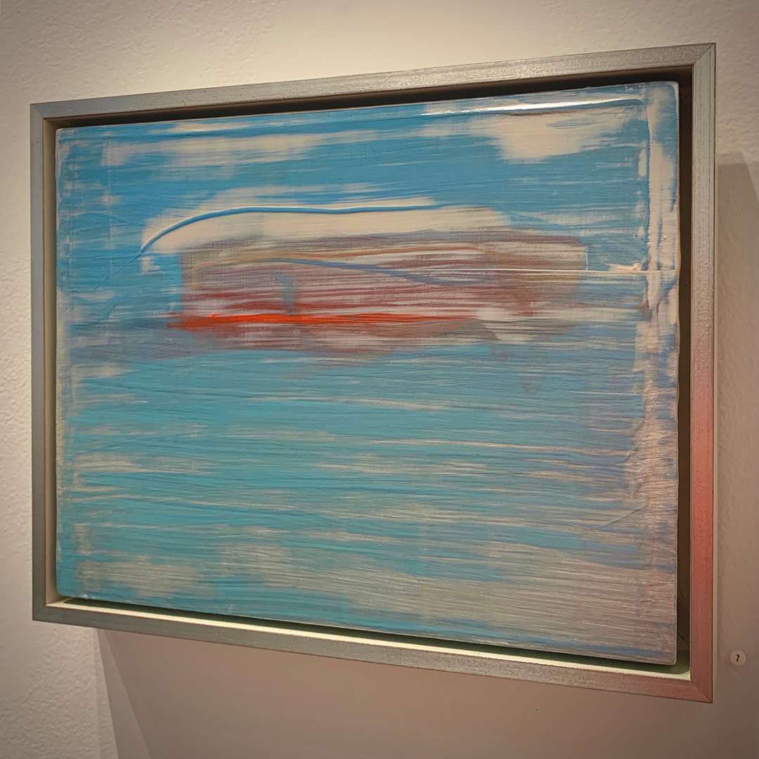JohnBreakeyStdio; 2020 Red Stripe Cloud painting; sold