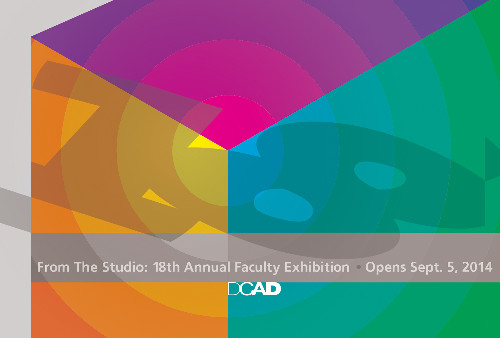 John Breakey's design process, image number three. Postcard design for an annual faculty show at the Delaware College of Art and Design