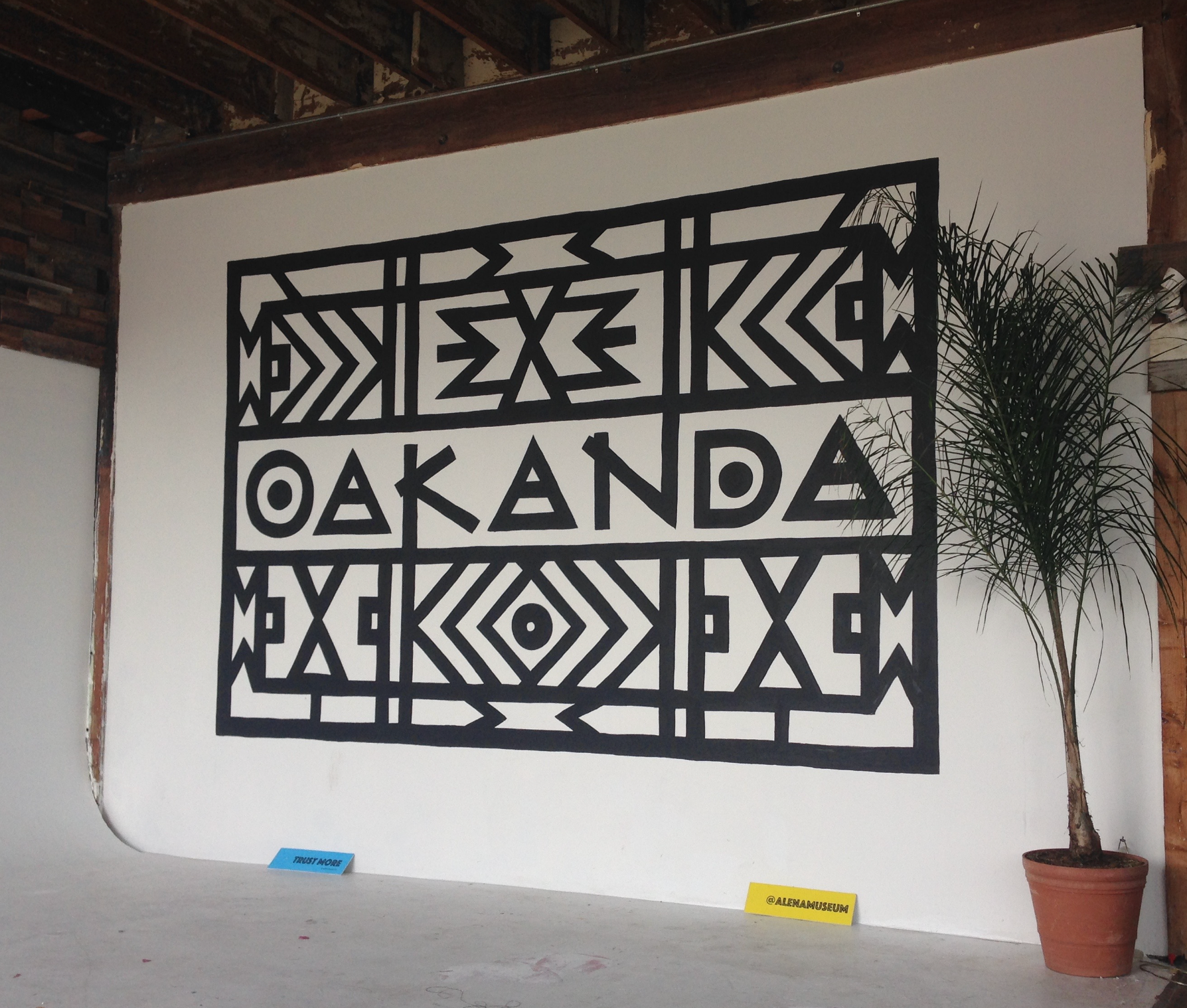 Painted mural for Oakanda and Alena Museum, Oakland, California