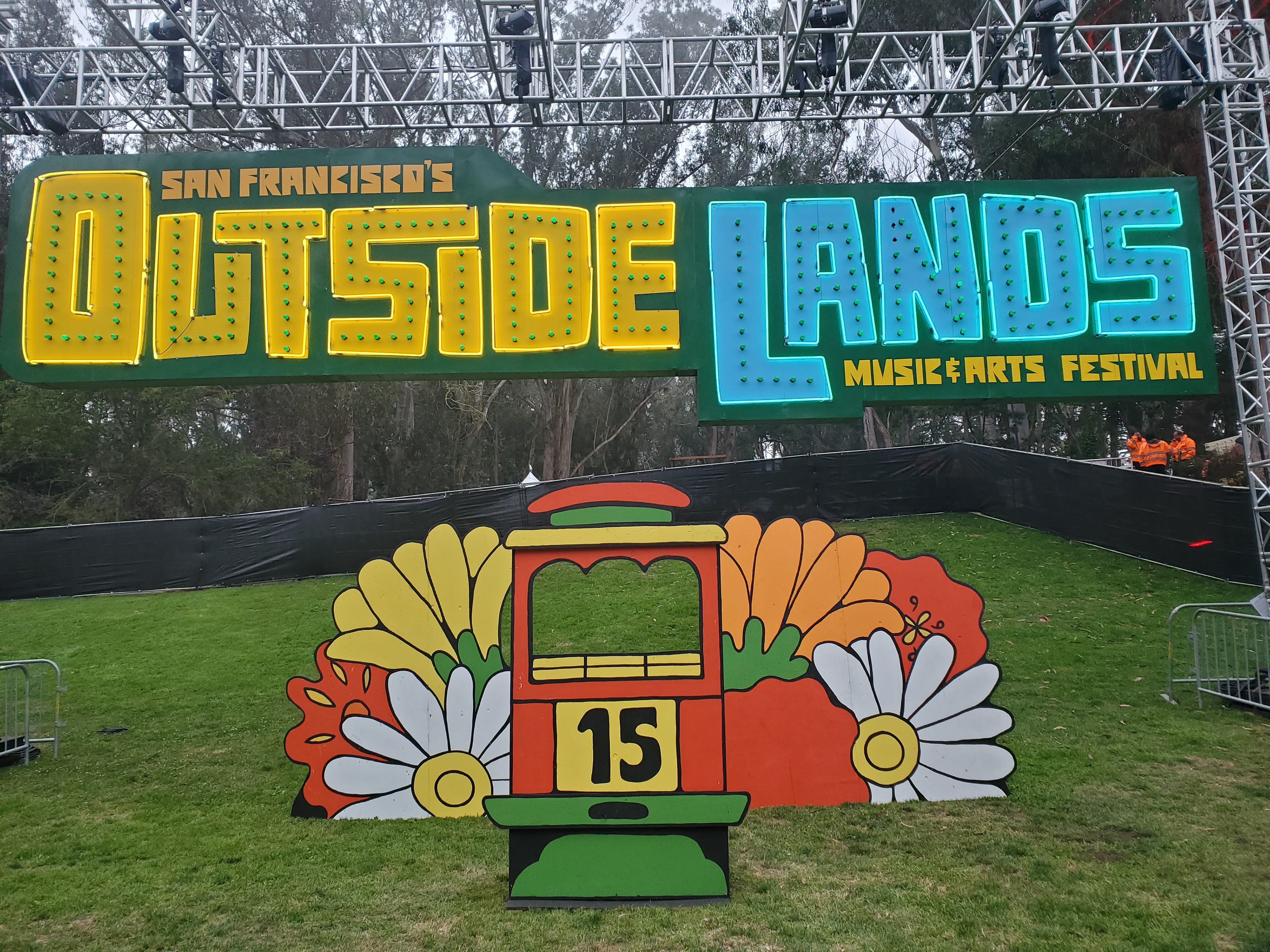 Interactive, cut-out mural for Outside Lands Music Festival, SF, CA