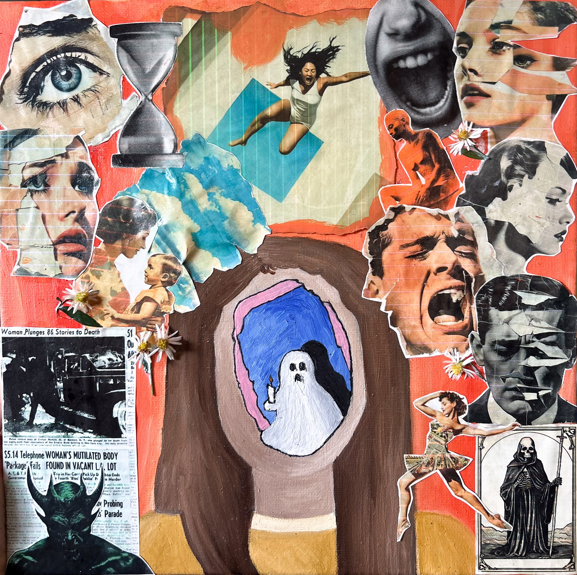 "Life, Death, and Emotion" - (Mixed Media, Oil)