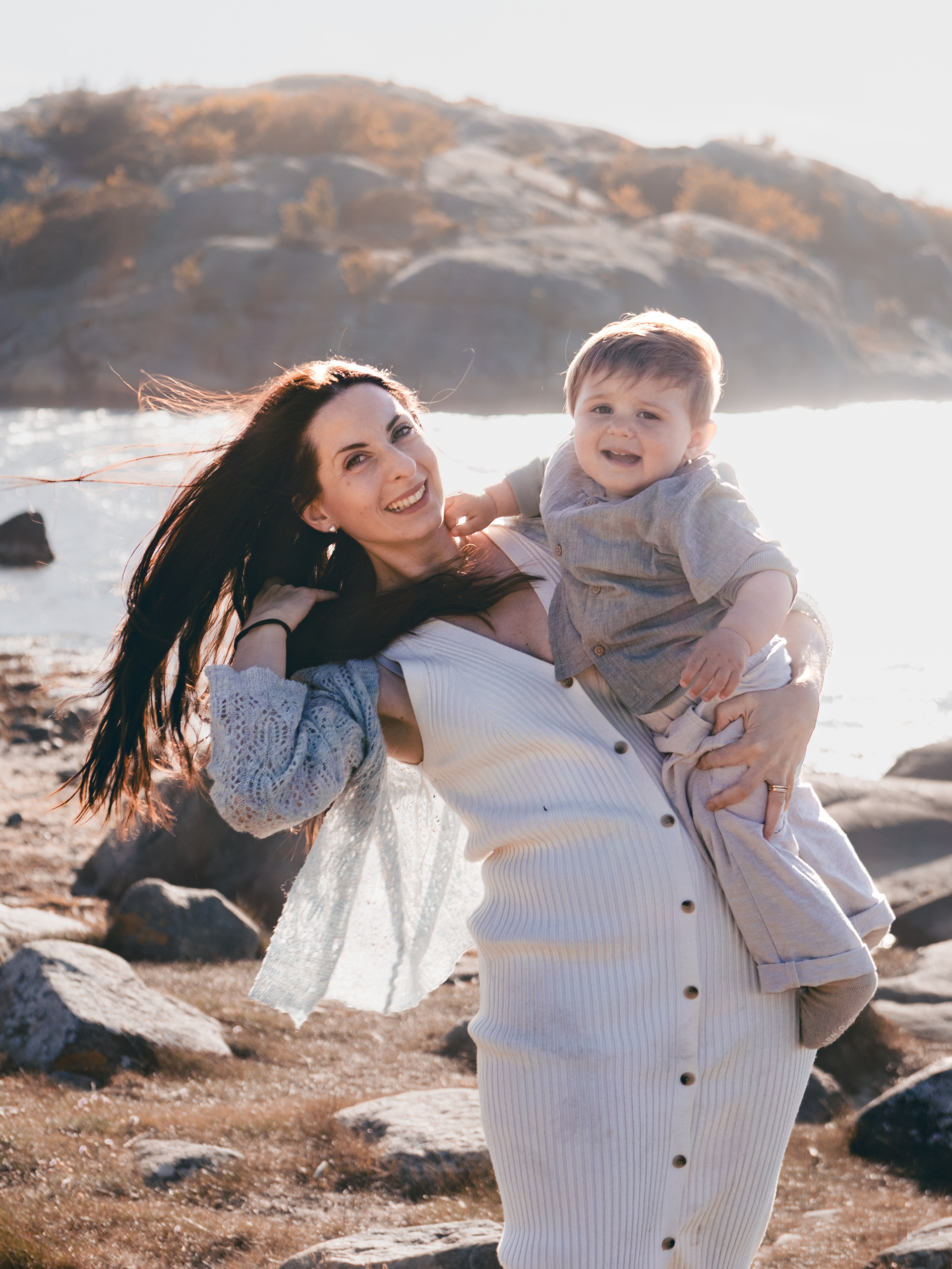 Familjefoto i skärgården