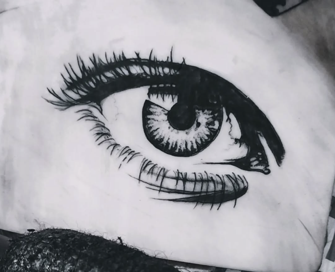 Realistic eye tattoo