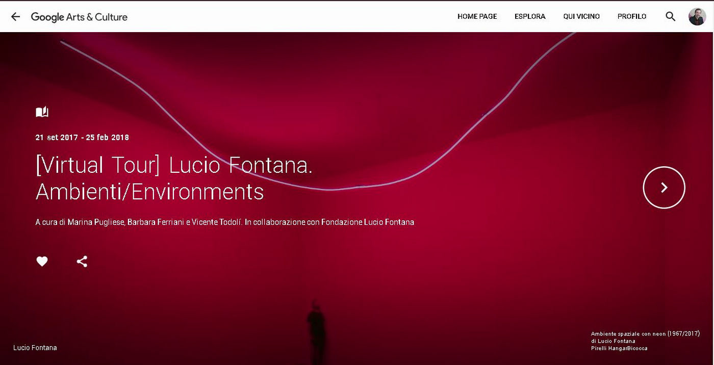 Tour virtuale esposizione Ambienti/Environments di Lucio Fontana