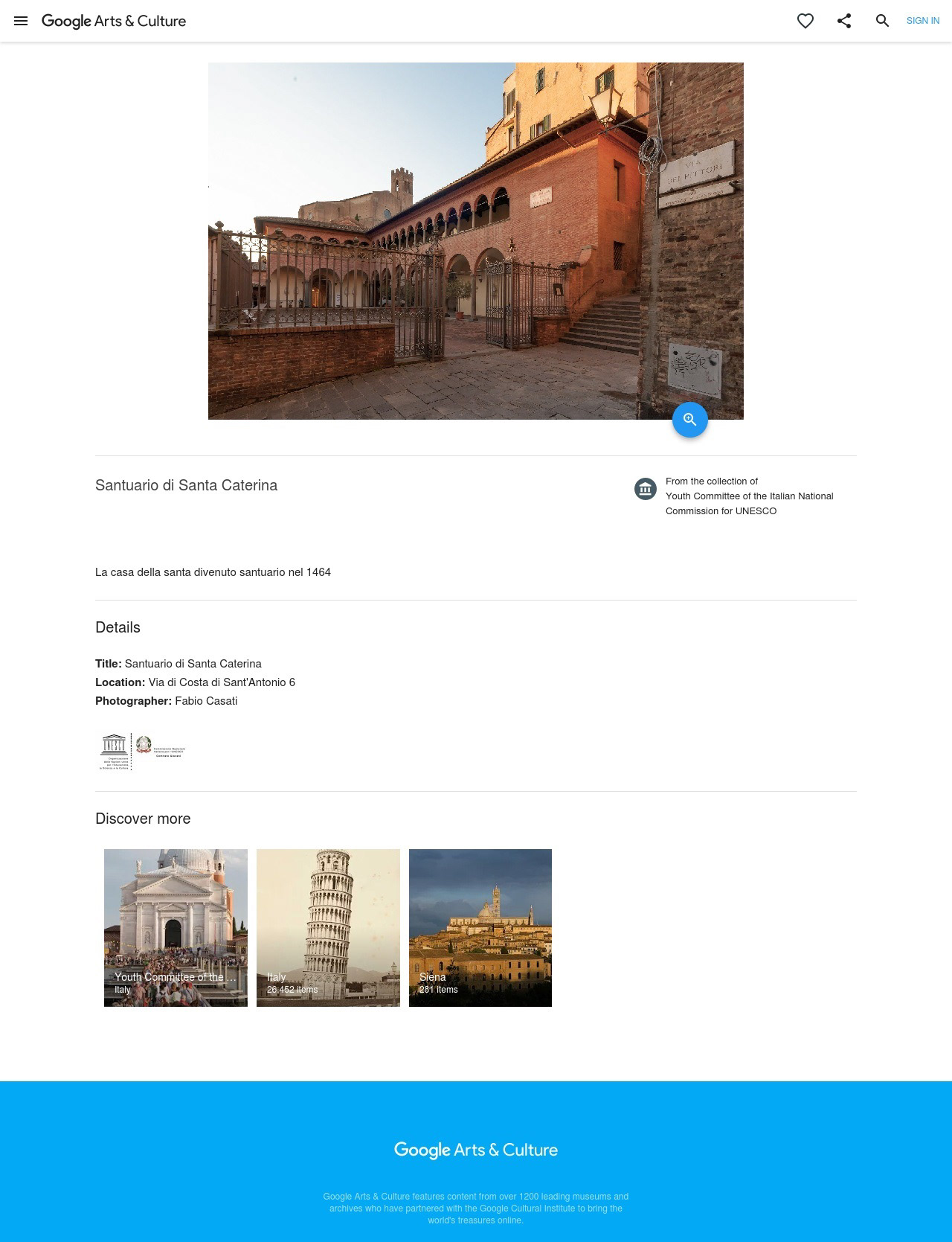 Il Grand Tour d'Italia su Google Arts & Culture per Comitato Giovani UNESCO