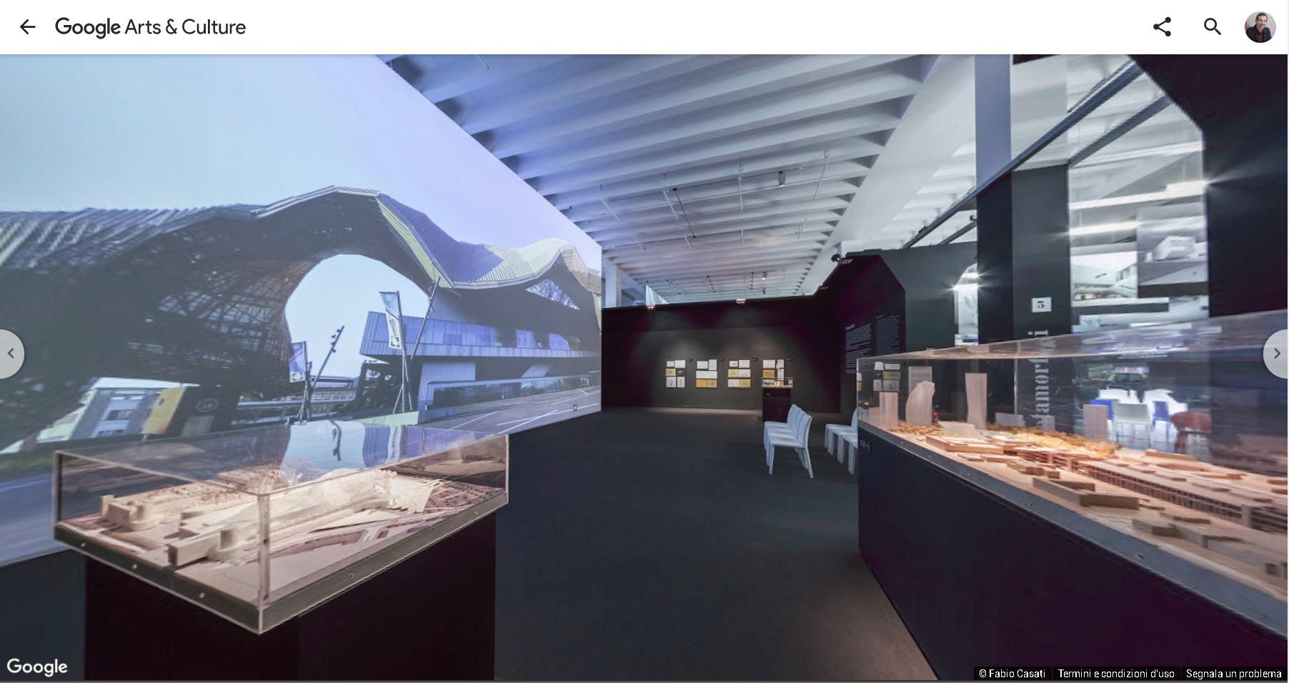 Tour virtuale 360 dell'esposizione Mario Bellini Italian Beauty presso la Triennale di Milano.