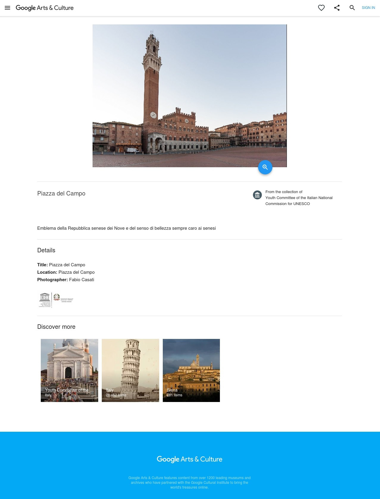 Il Grand Tour d'Italia su Google Arts & Culture per Comitato Giovani UNESCO