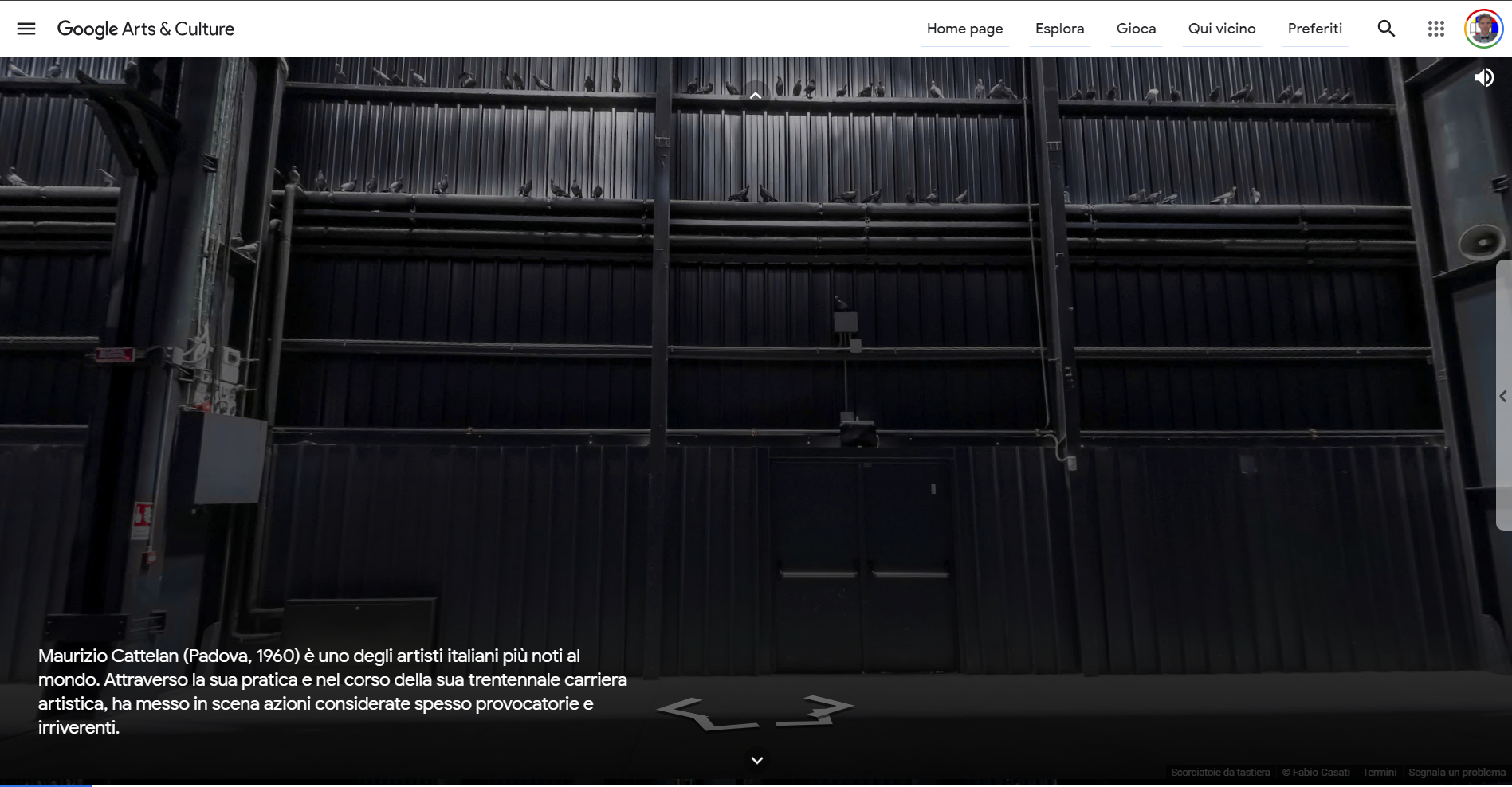 Maurizio Cattelan, tour virtuale esposizione Breath Ghosts Blind.