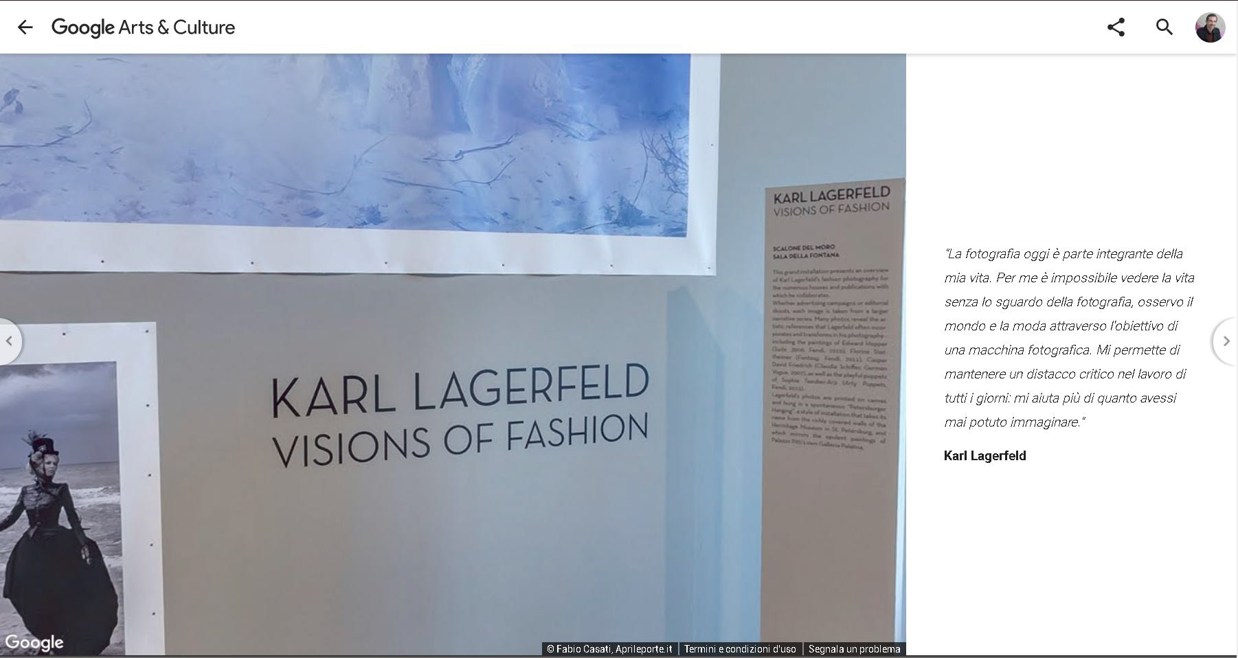 Tour Virtuale dell'esposizione Karl Lagerfeld: Visions of Fashion