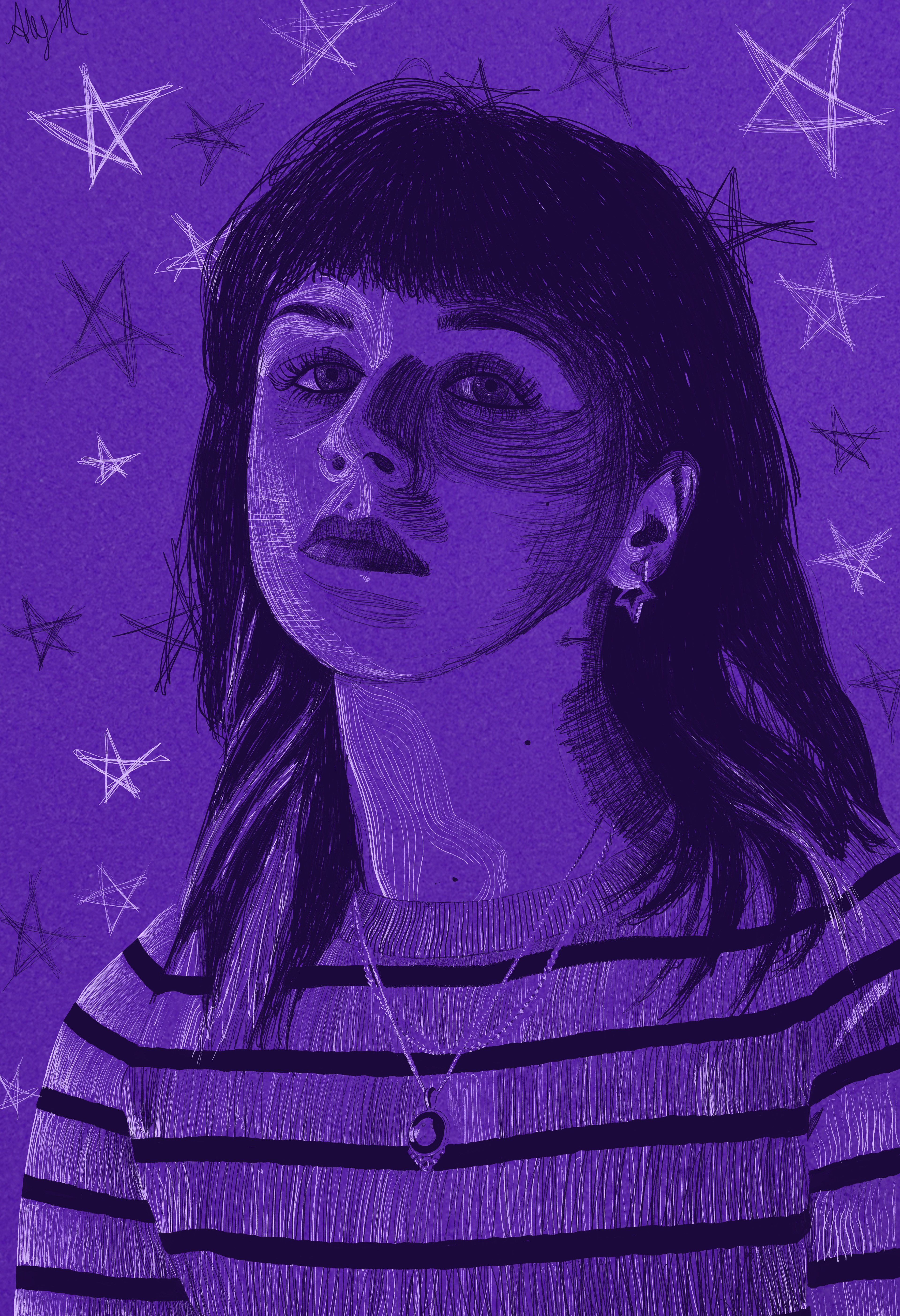 Self Portrait, Tablet Drawing
