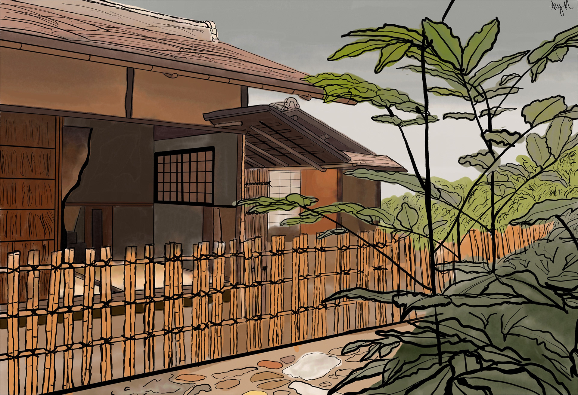 Tea Room, Tablet Drawing