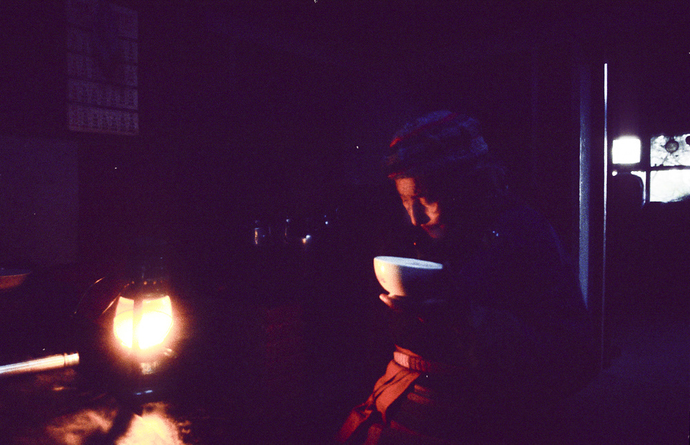 Finally, after sunset, she can savor her own super size bowl of sweet tea.