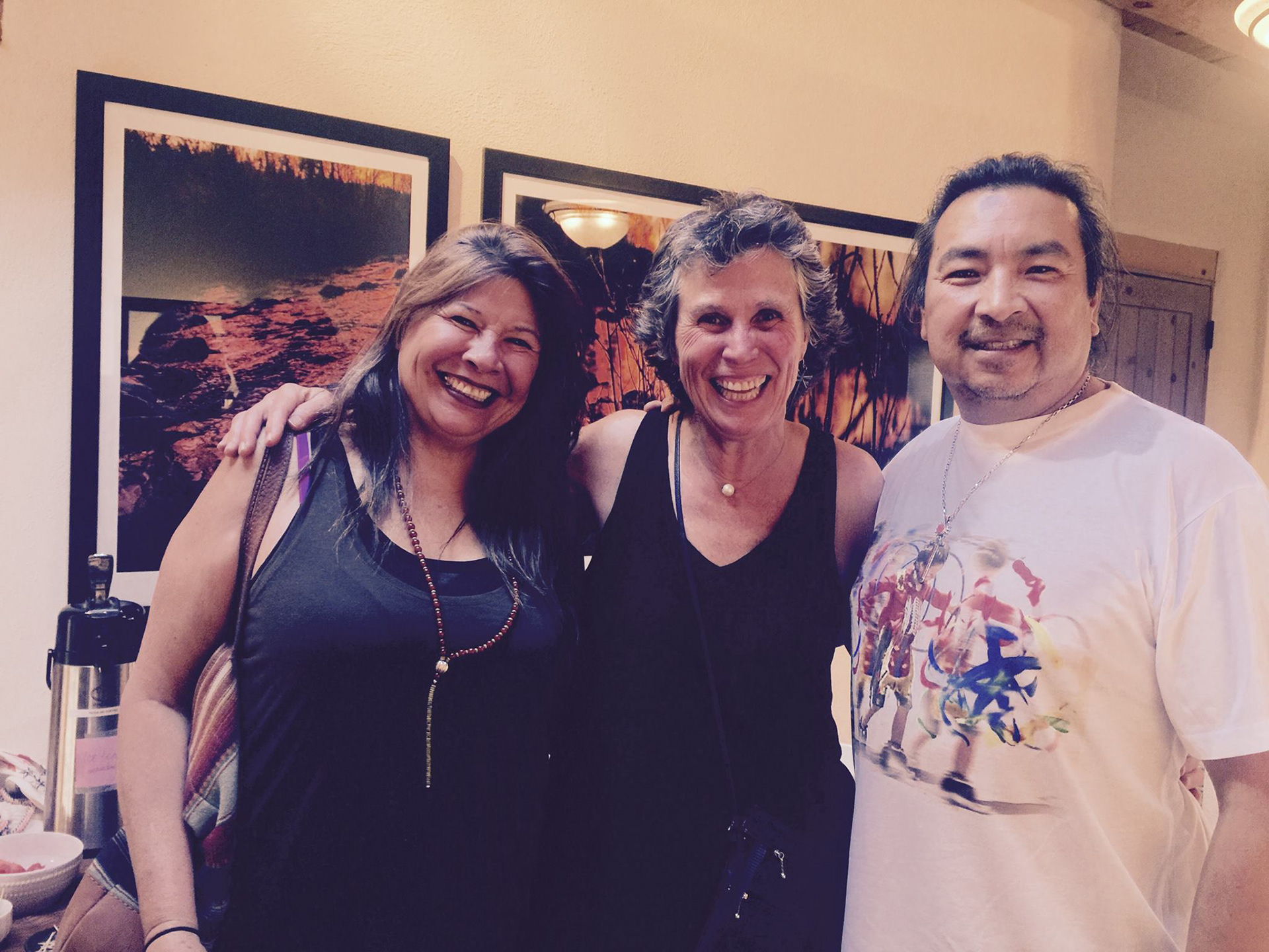 Marian, Steve and me at Edition One opening, Santa Fe.