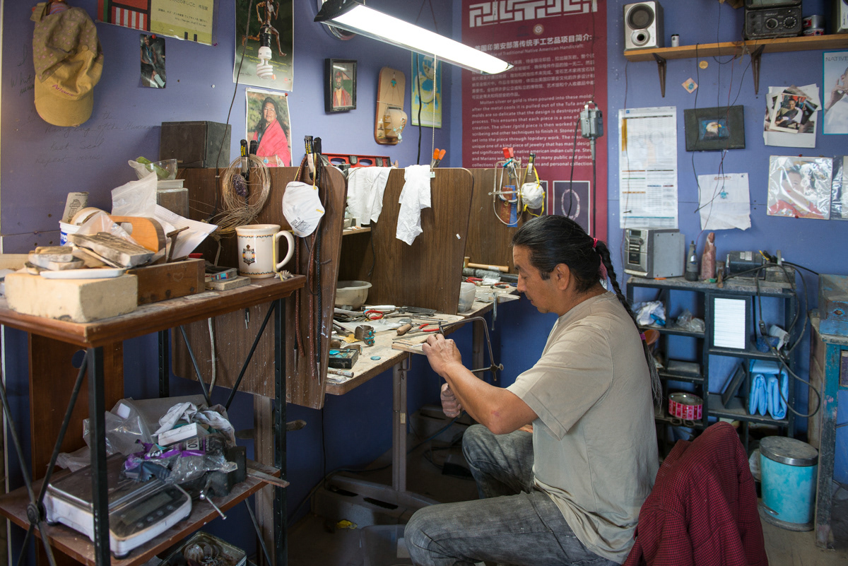 Steve's jewelry studio.