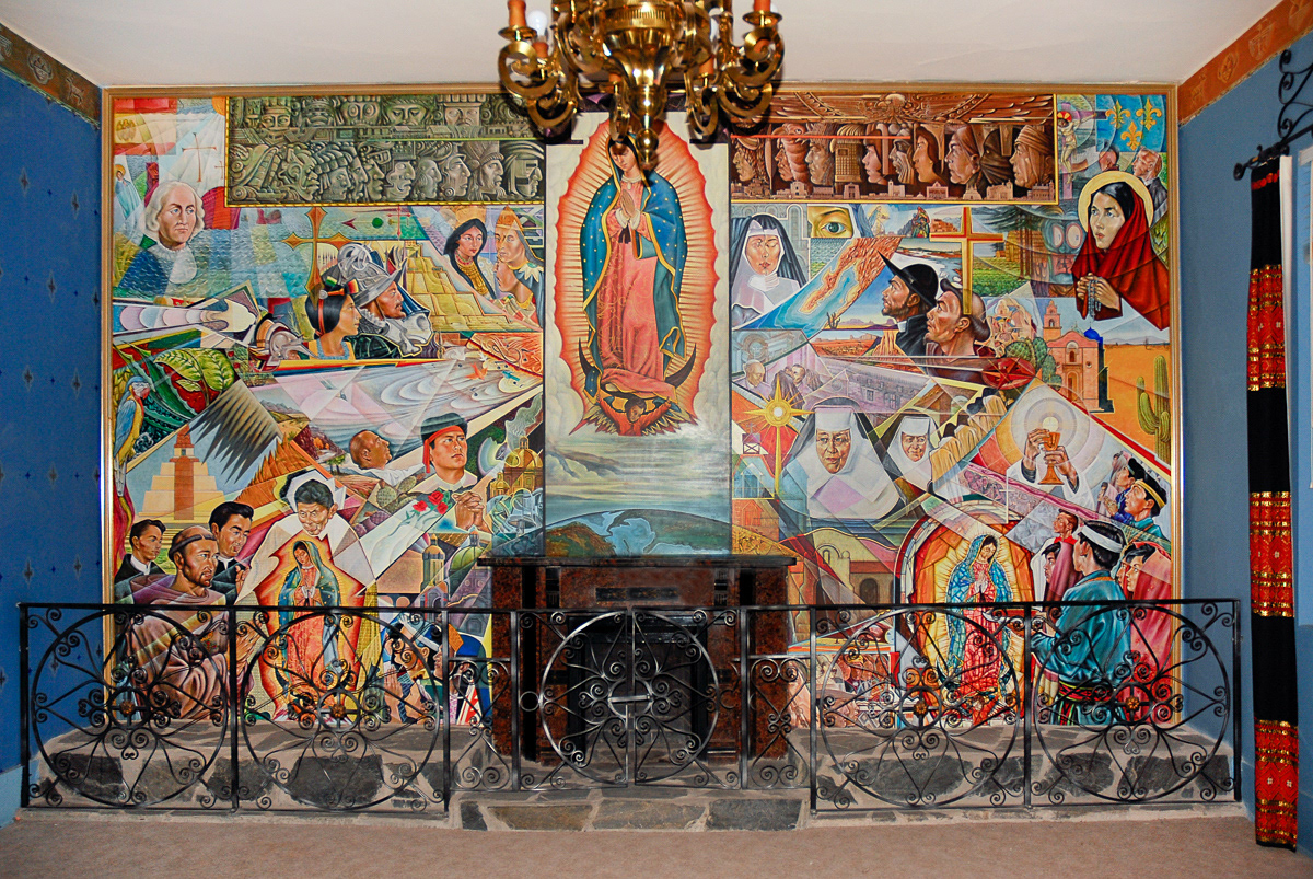 "Our Lady of Guadalupe of the Americas" by Edward O'Brien, Reception room Main Building