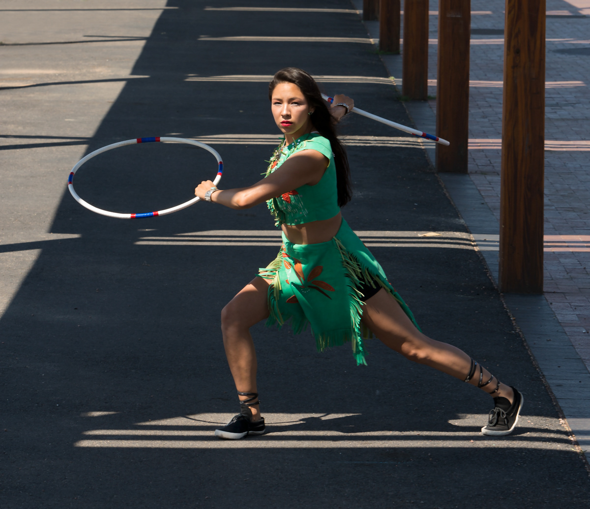 Sonwai with her hoops.