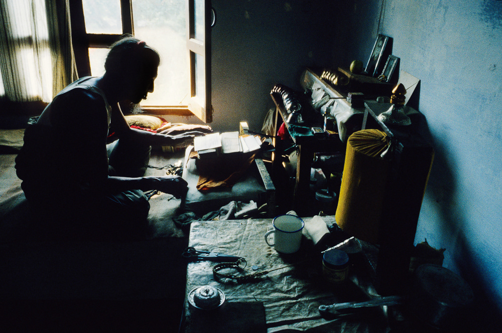 Many spend days reading sacred Buddhist texts.