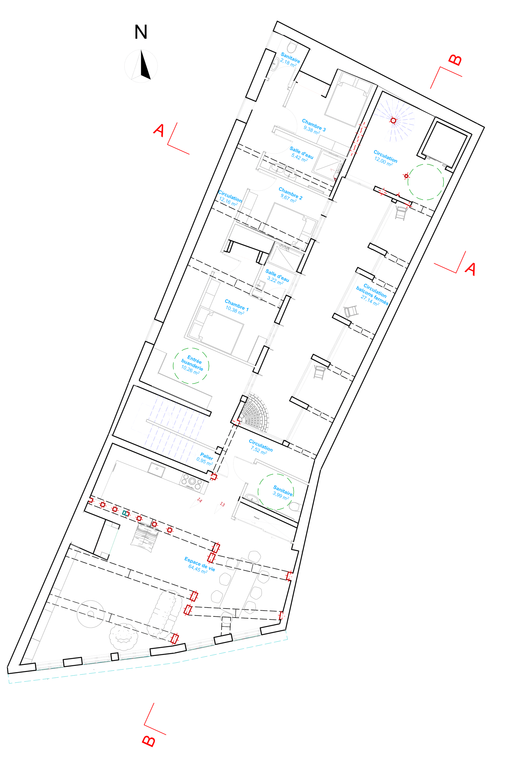 PLAN R+3 COLOCATION