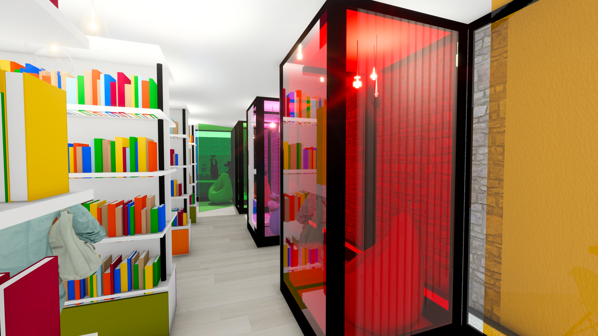 ESPACE DE LECTURE ET RAYONNAGE