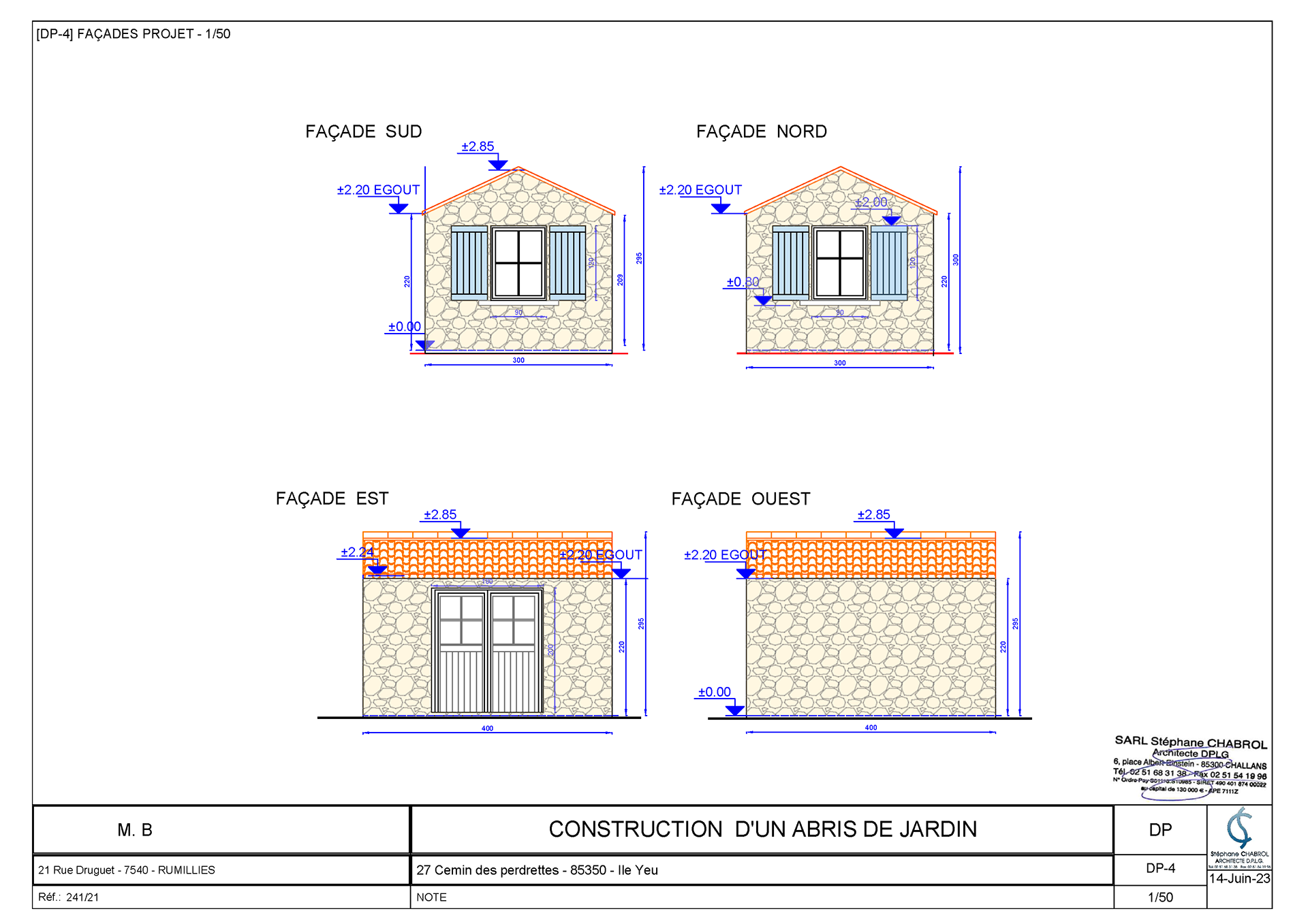 Façades dépôt DP