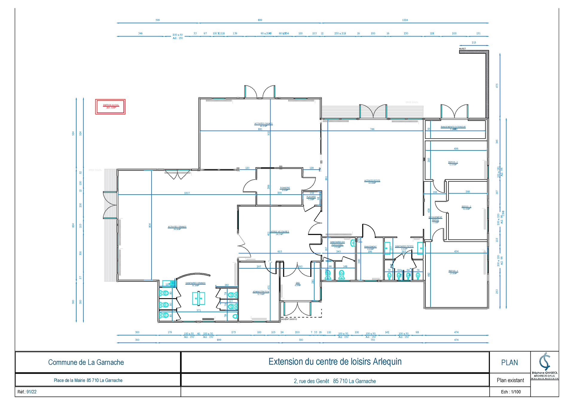 Plan centre périscolaire
