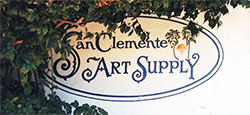 Building sign for San Clemente Art Supply in San Clemente, CA