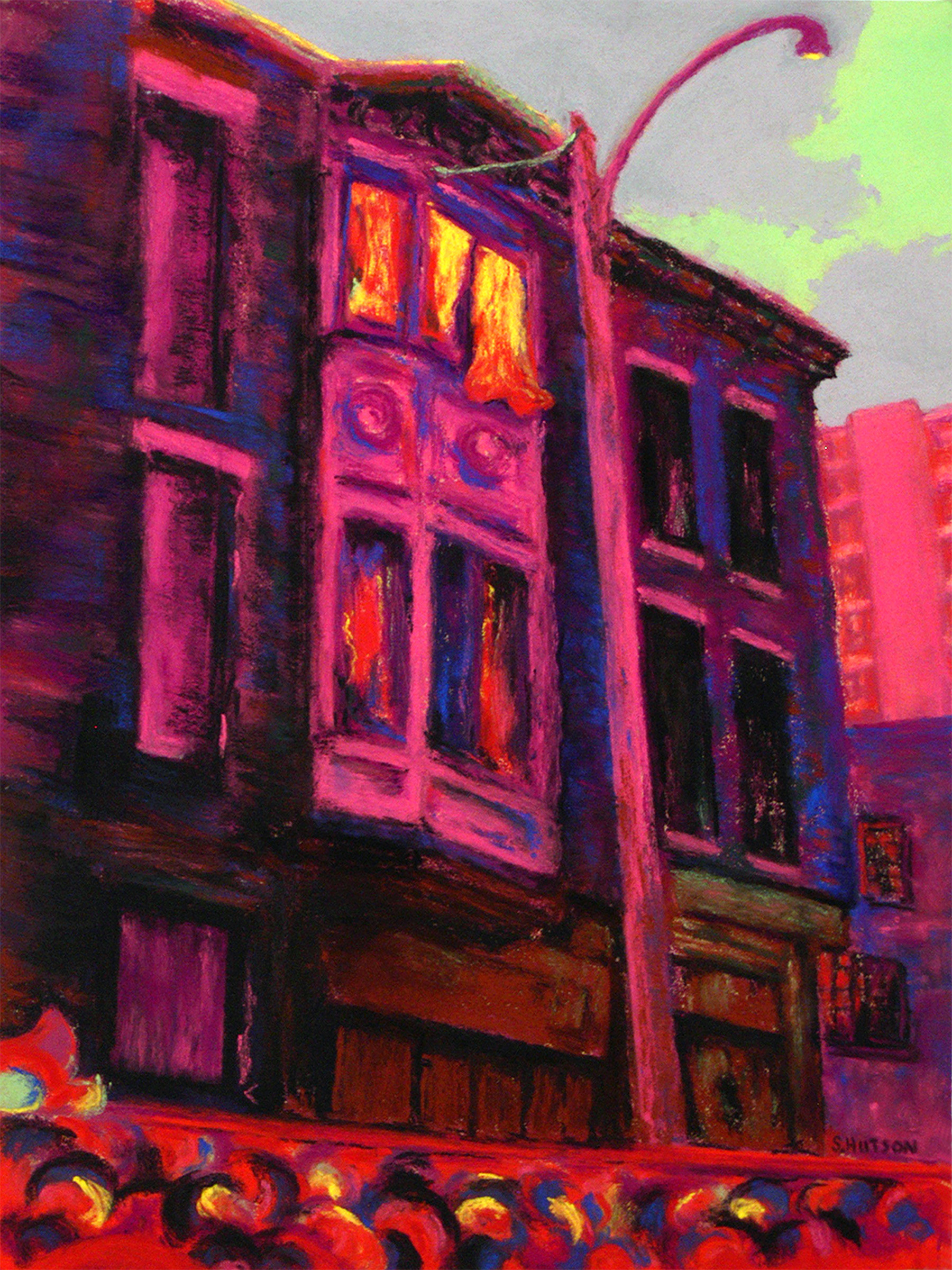 The Row House, a pastel painting by Sherry Hutson (sHutson)